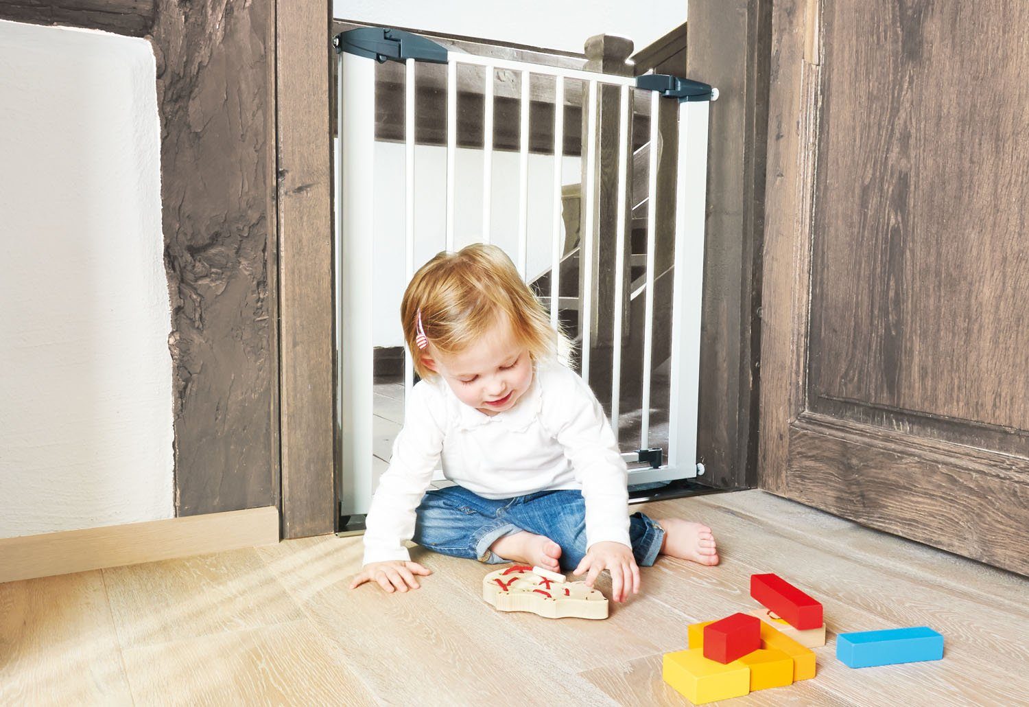 Pinolino® Türschutzgitter »Baby Lock Premium, klar lackiert«, aus Massivholz-HomeTrends