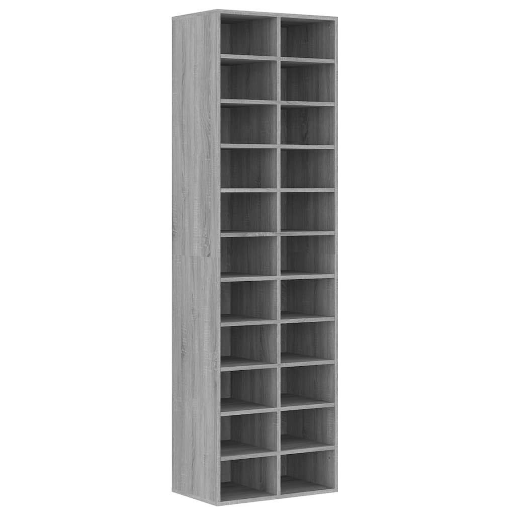 furnicato Schuhregal Grau Sonoma 54x34x183 cm günstig online kaufen