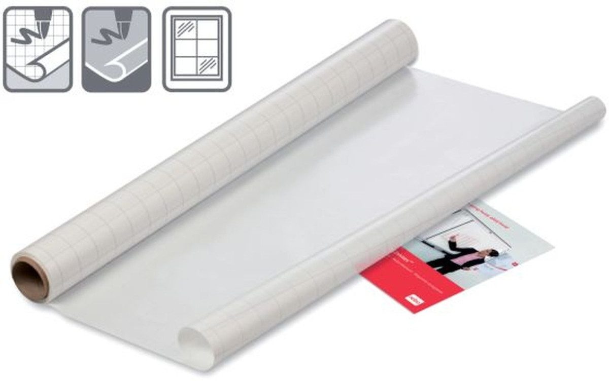 NOBO Flipchartblock Weißwandfolie Instant kariert 800x600mm 25 Blatt weiß