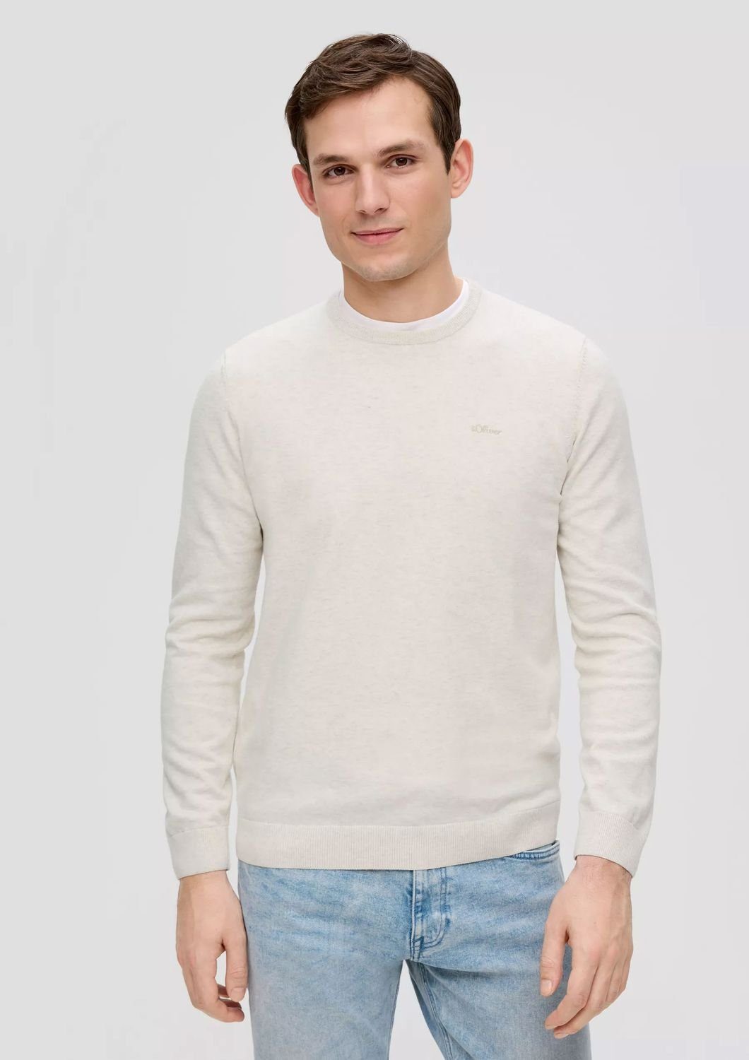 s.Oliver Rundhalspullover Pullover (1-tlg) Rundhals-Ausschnitt, langarm, Lo günstig online kaufen