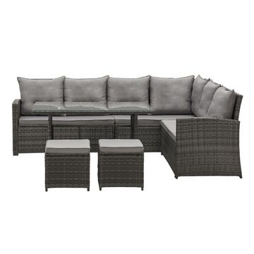 SVITA Loungeset MONROE, (Lounge-Set, 4-tlg., Gartenlounge), Garten-Lounge, Poly-Rattan, Sitzgruppe, Outdoor, Lounge-Möbel