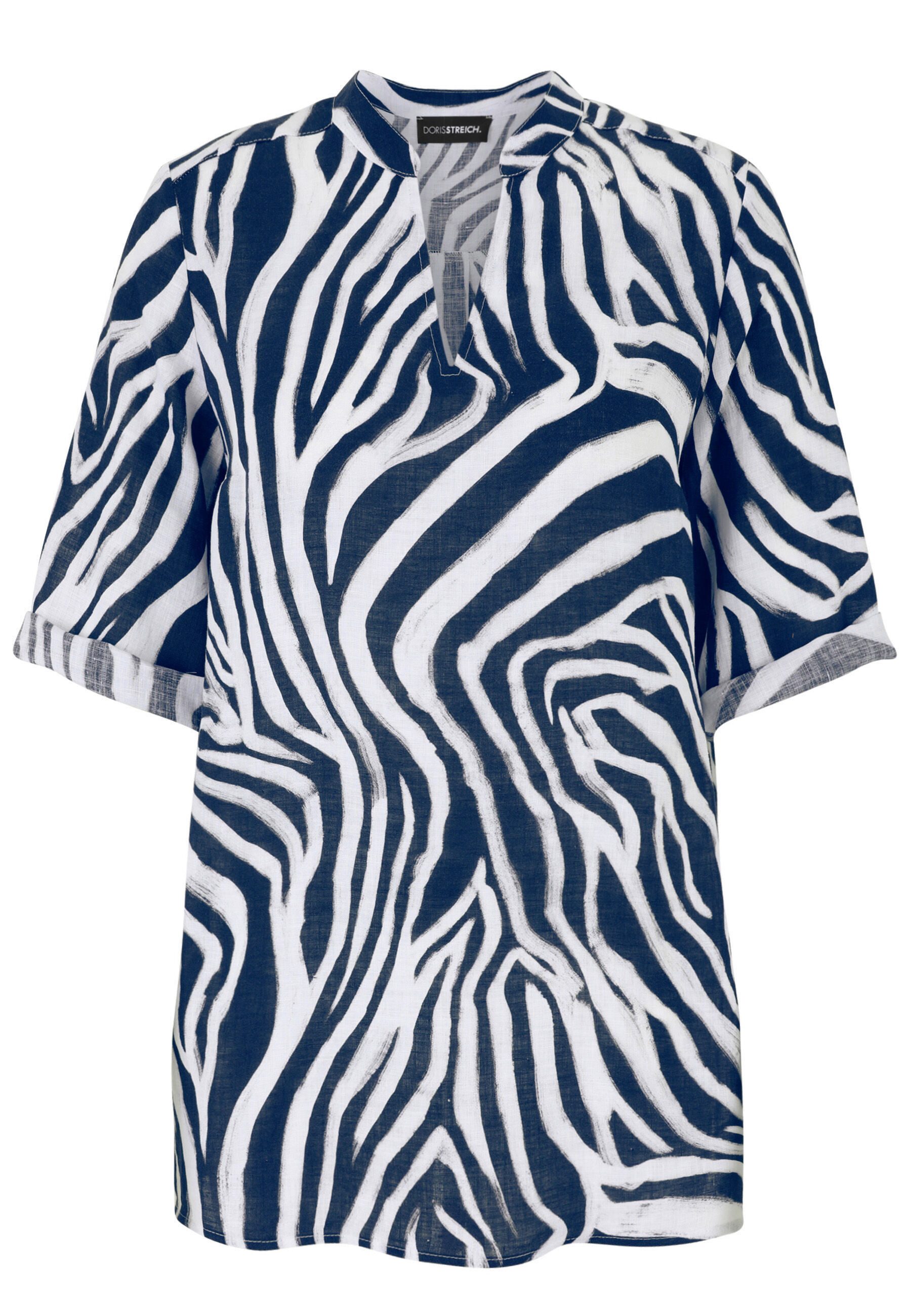 Doris Streich Klassische Bluse mit Zebramuster-Print