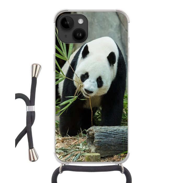 MuchoWow Handyhülle Panda - Baumstamm - Höhle Handyhülle Telefonhülle Apple iPhone 14