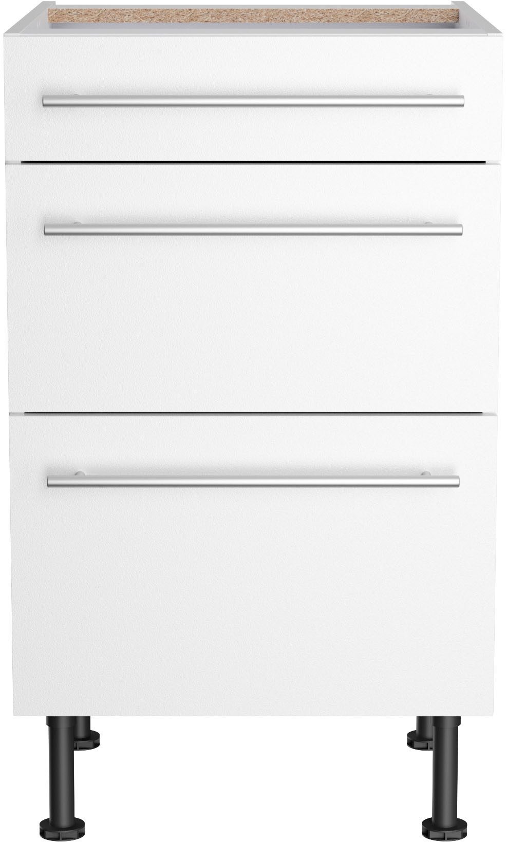 KOCHSTATION Unterschrank KS-Bern2 Breite 50 cm, 1 Schubkasten, 2 Auszüge