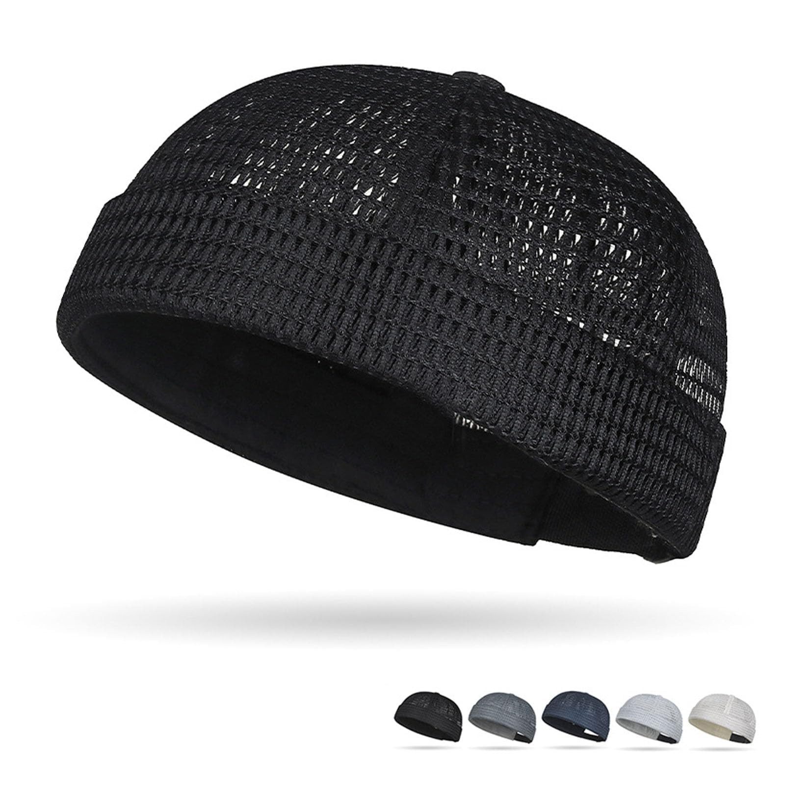 Zaewry Dockermütze Docker-Cap Herren Seemannsmütze Hafenmütze Basecap Randlose Docker-Mütze für Damen Herren Leichte Mesh-Totenkopf-Kappe