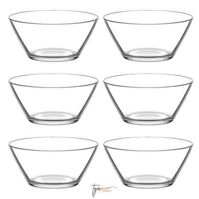 LAV Dessertschale Vorspeise 6er Schalen Dessertschale Glasschale Schüssel aus Glas 345cc, Glas, (6-tlg)