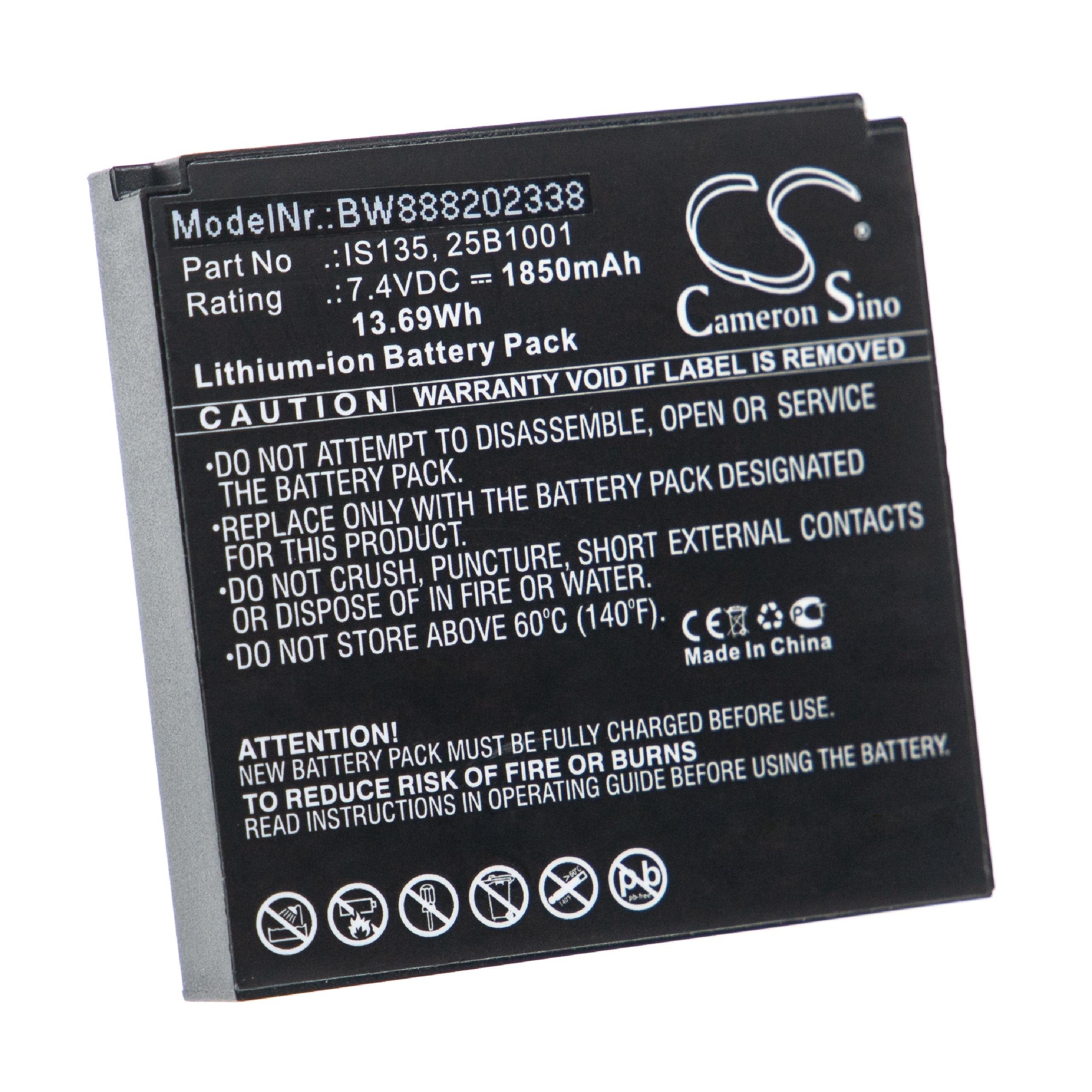 vhbw kompatibel mit Pax S90, S900, IRAS 900K, P90 Akku Li-Ion 1850 mAh (7,4 V)