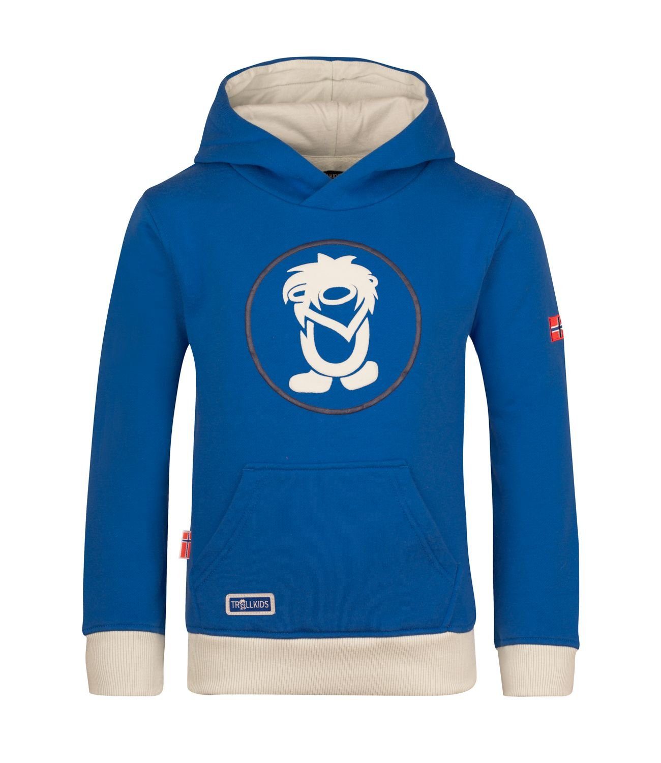 Leuchtendes Blau/wolkig grau