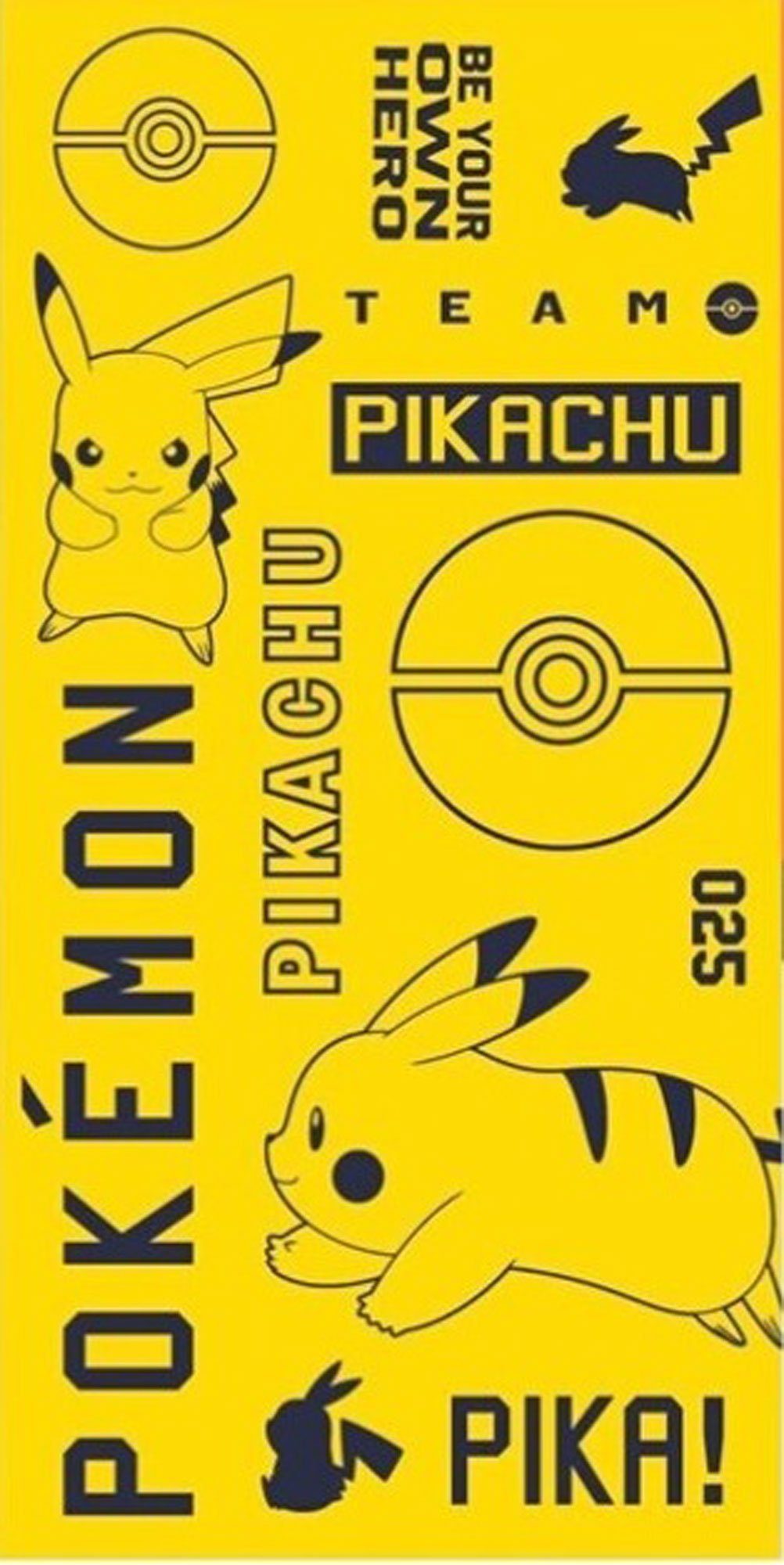 empireposter Handtuch Pokemon Handtuch 70x140 - - - - Strandtuch - Pikachu Pika cm Baumwoll