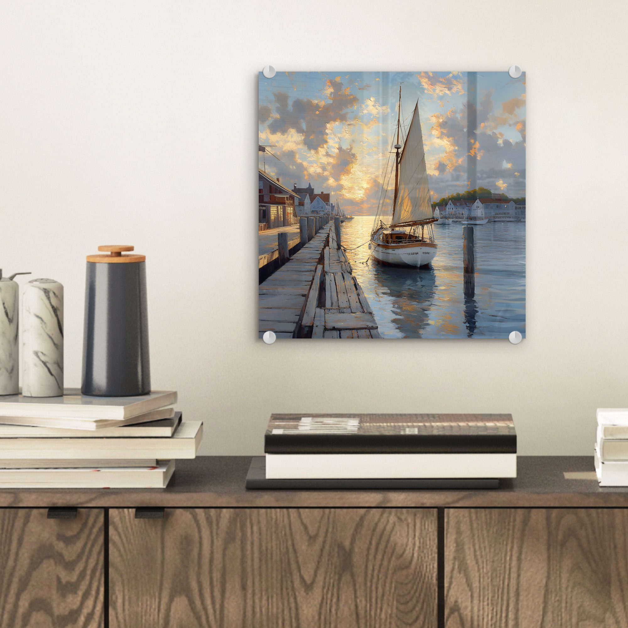 MuchoWow Acrylglasbild Segelboot - Sonne - günstig online kaufen