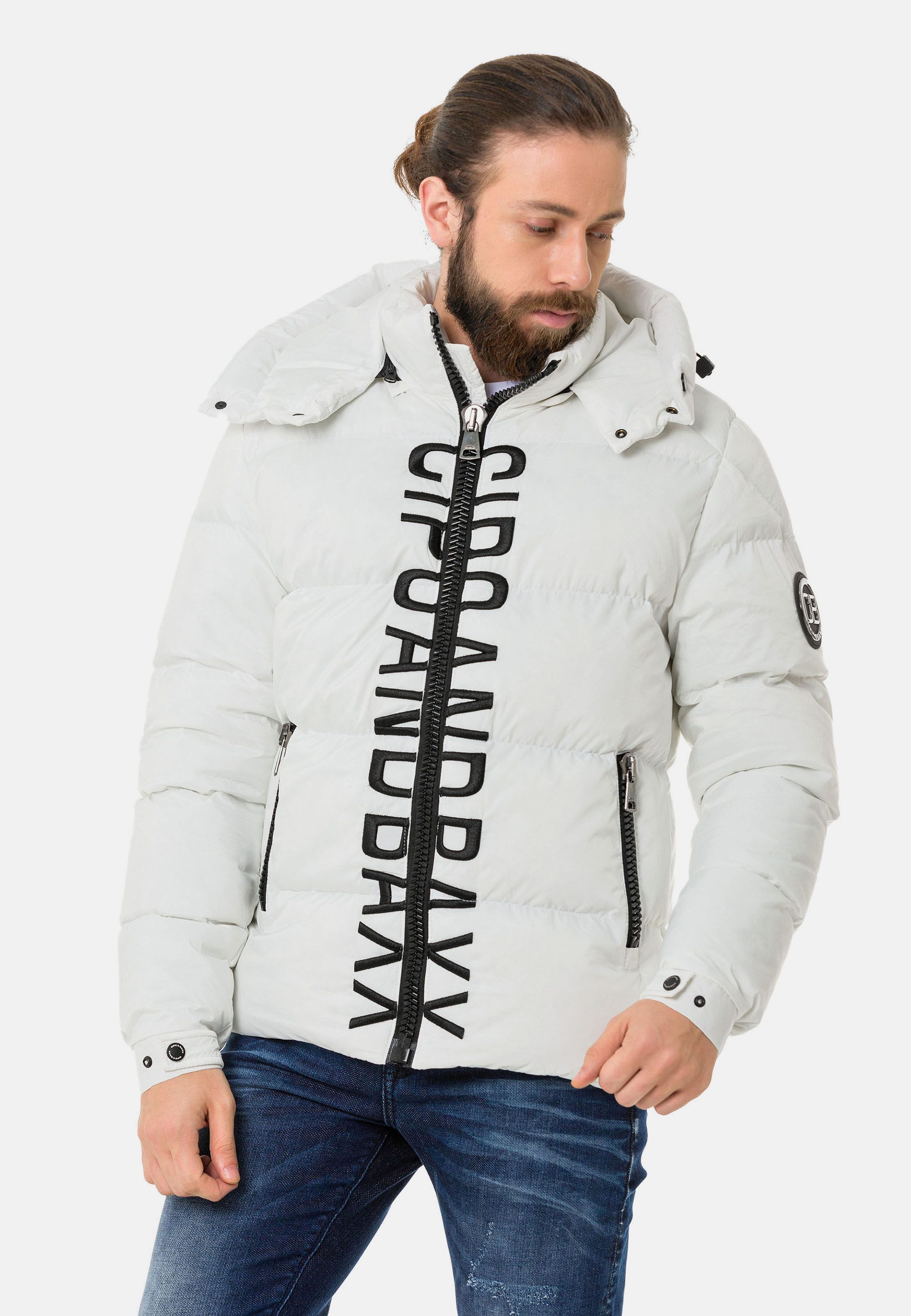 Cipo & Baxx Winterjacke Winterjacke mit modischen Schriftzug günstig online kaufen