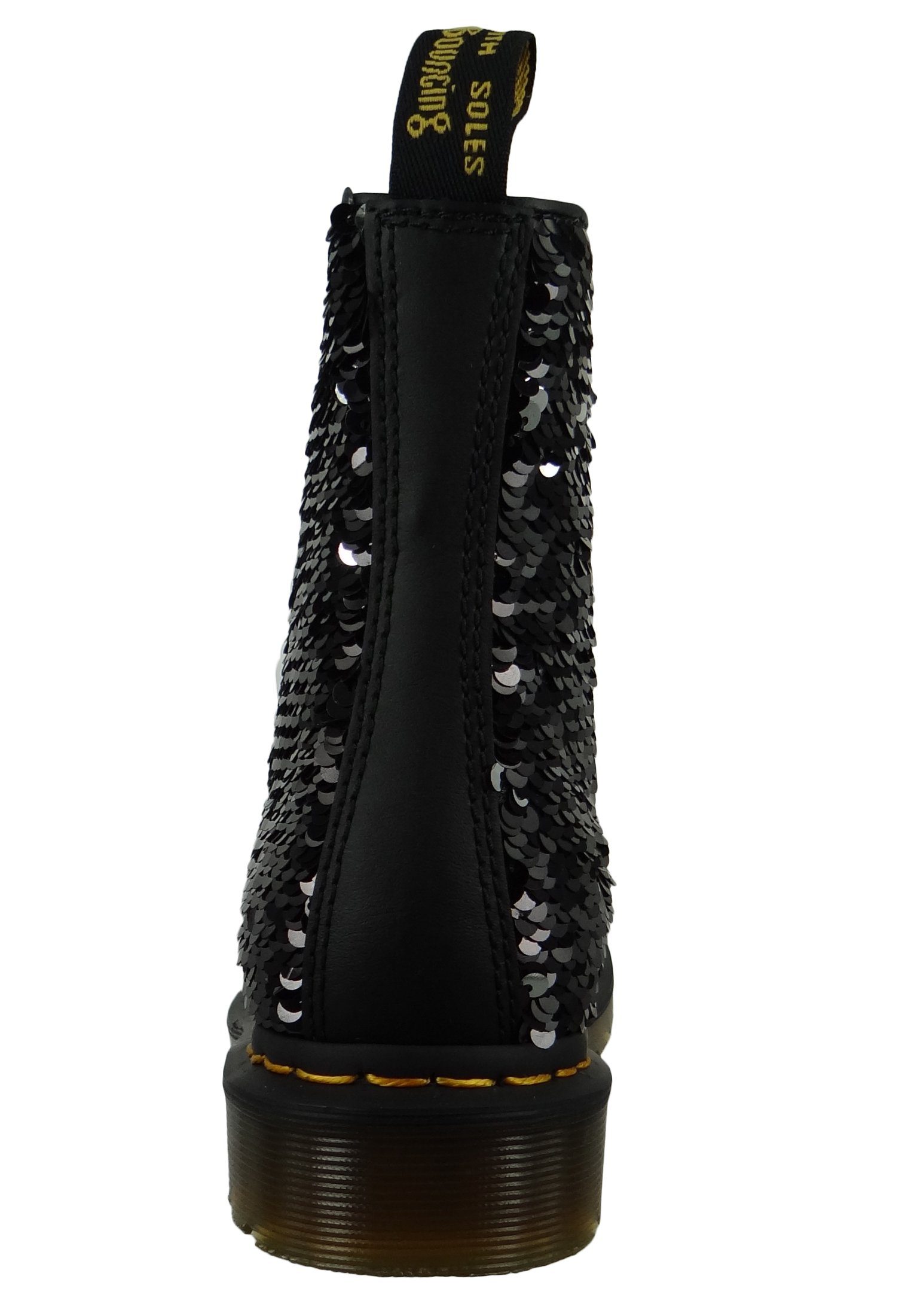 DR. MARTENS 24591016 1460 Pascal Sequin Black Silver Stiefelette