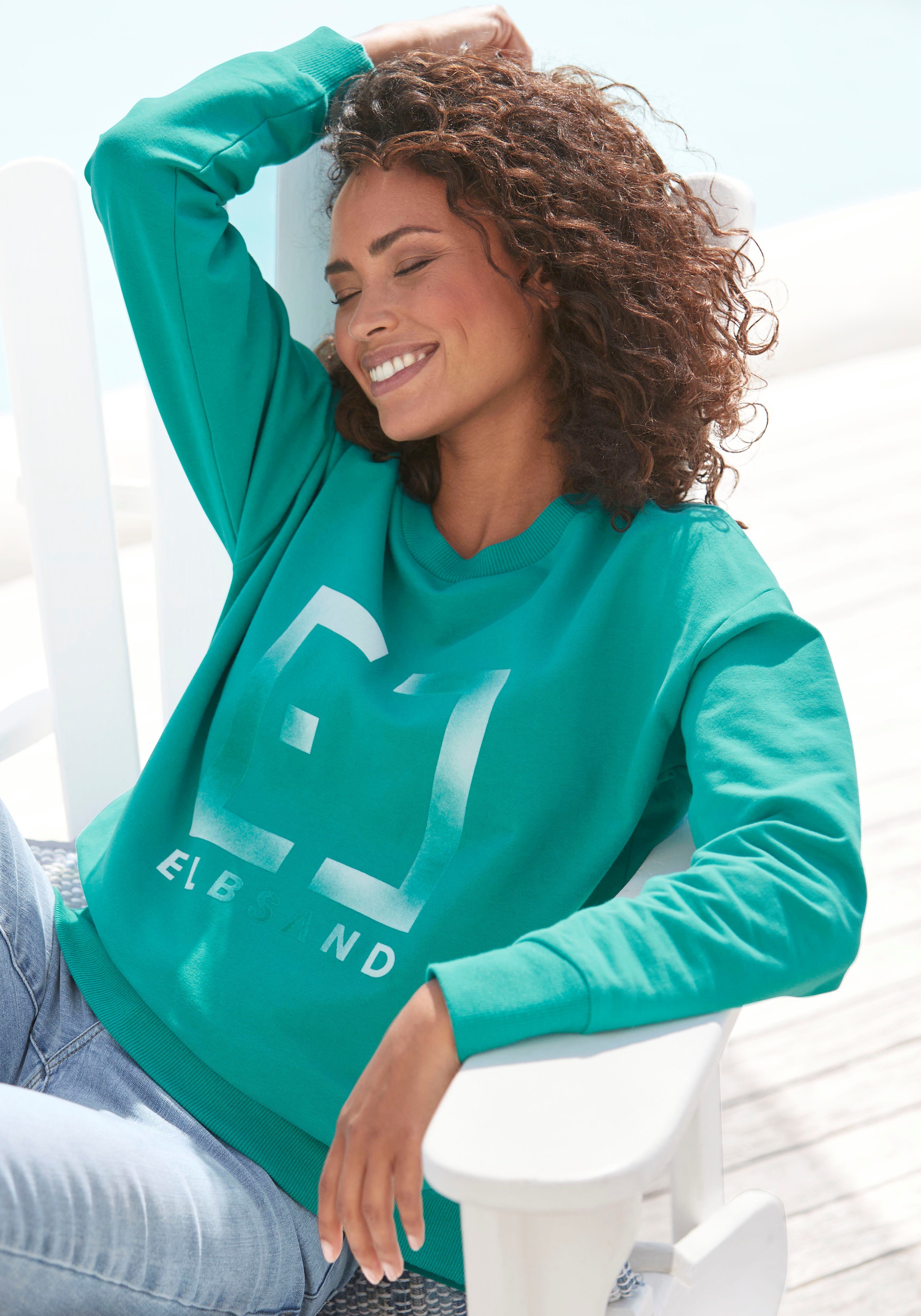 Elbsand Sweatshirt Fionni mit großem Logoprint, sportlich-casual günstig online kaufen