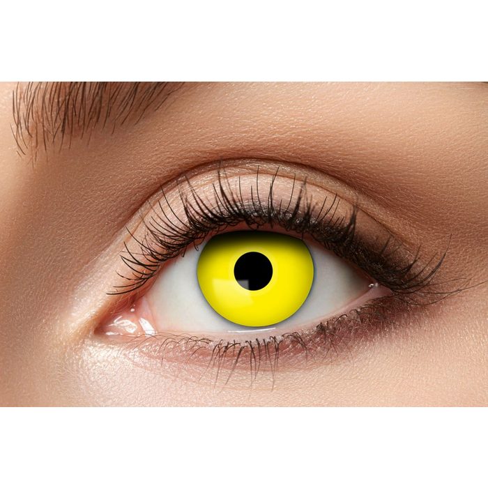 Eyecatcher Jahreslinsen Yellow Crow Eye - 606 Kontaktlinsen mit Sehstärke