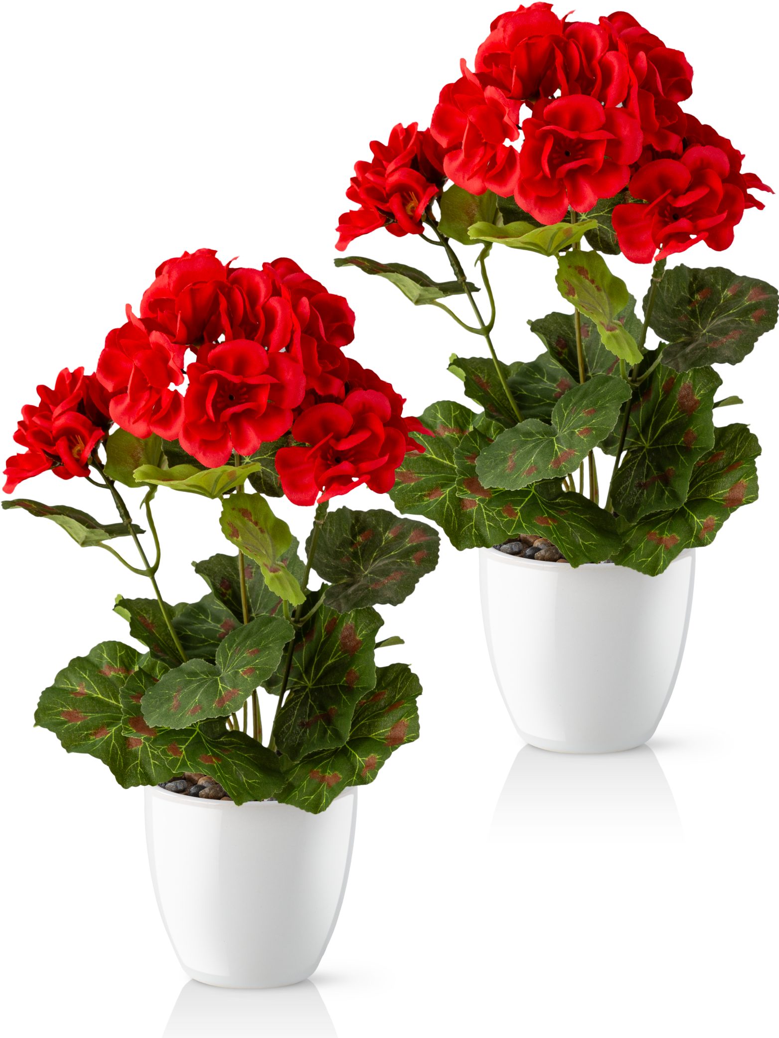 Kunstblume Kunstblumen im Topf, Künstliche Blumen wie echt, Deko Blumen Geranie, Kamelie, Orchidee, Azalee, Veilchen, PASCH, Hochwertiger Keramiktopf