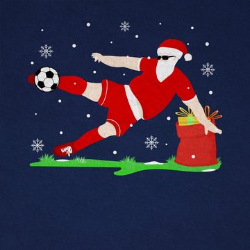 Shirtracer T-Shirt Fußball Spieler Weihnachtsmann Weihnachten Kleidung Kinder