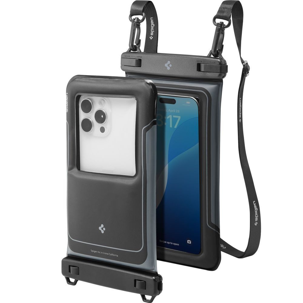 Spigen Handyhülle Unterwasserhülle Schutztasche Strandbeutel bis 6,9 Zoll, IPX8 wasserdicht, schwimmfähig, bis 30 m, 2er-Set