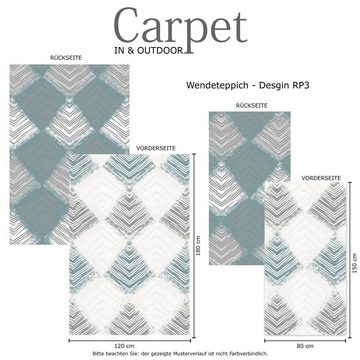 CelinaTex Dekokissen Carpet Teppich Läufer Baumwolle In-Outdoor 80x150cm grau weiß grün, leicht,waschbar,vielseitig verwendbar,Innen und Aussen geeignet