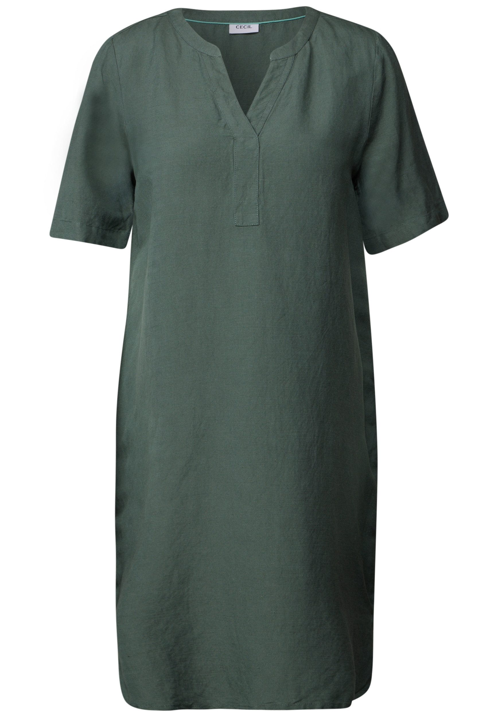 CECIL Midikleid LINEN_LI/CV_Solid Split Neck D