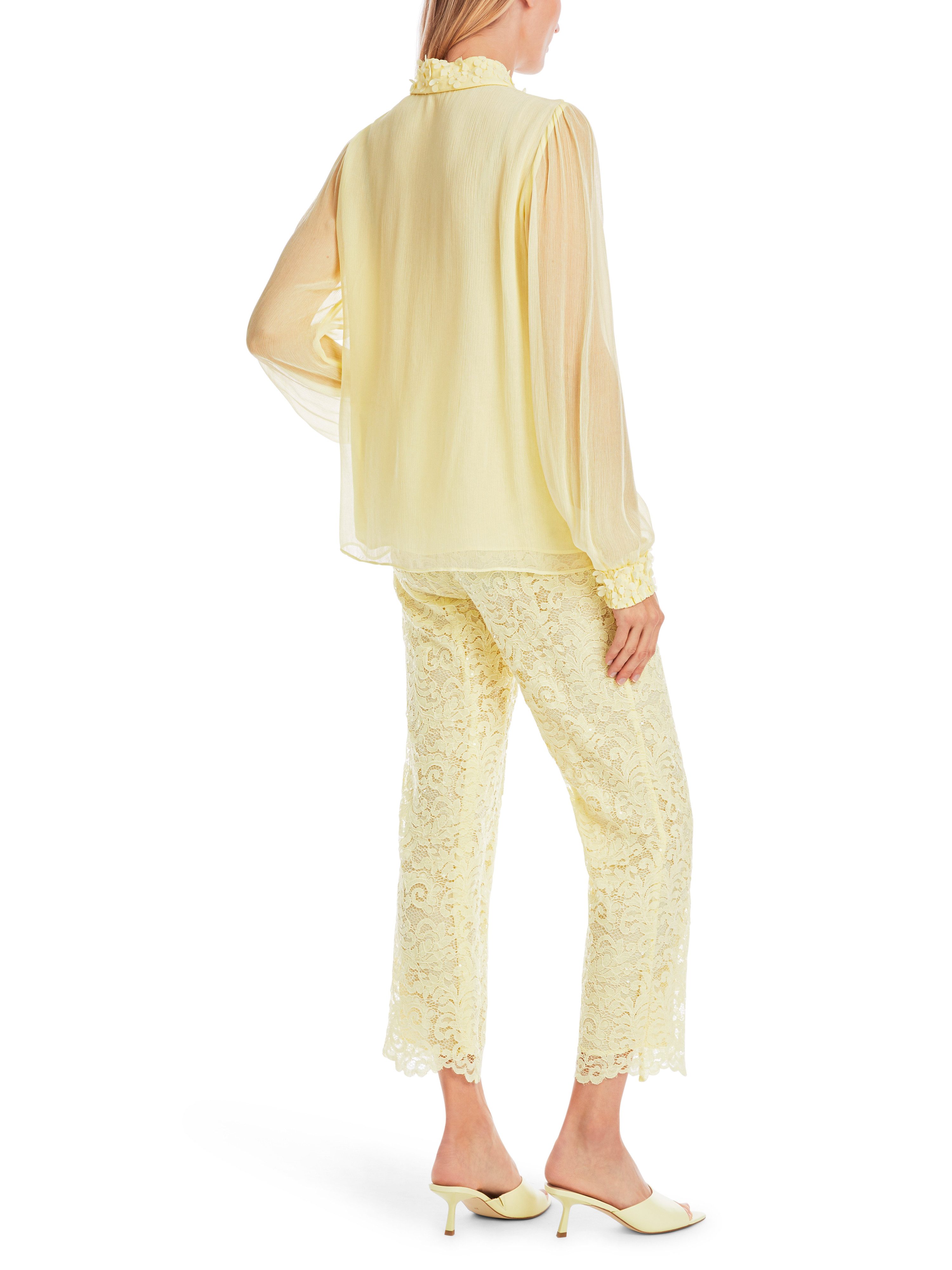 Marc Cain Hemdbluse "Dew Drop" Party Premium Damenmode Hemdbluse aus zartem Viskose-Crêpe