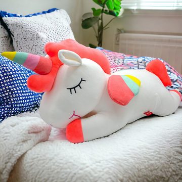 UNUS HOME Seitenschläferkissen Einhorn Kissen, 55cm, Lagerungskissen Stillkissen Kissen für Kinder Dekoration extrem weich