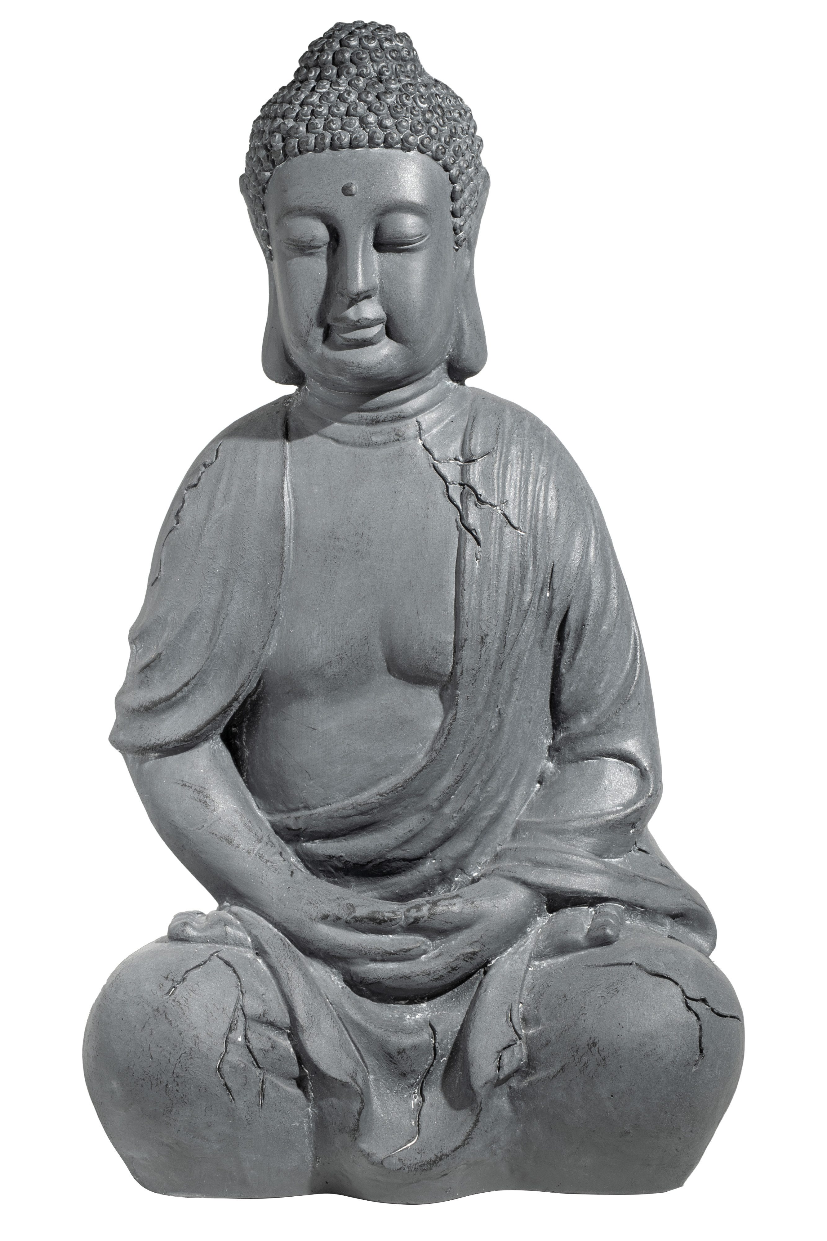 NEUSTEIN Buddhafigur XXXL Großer Buddha 50 cm Steinoptik