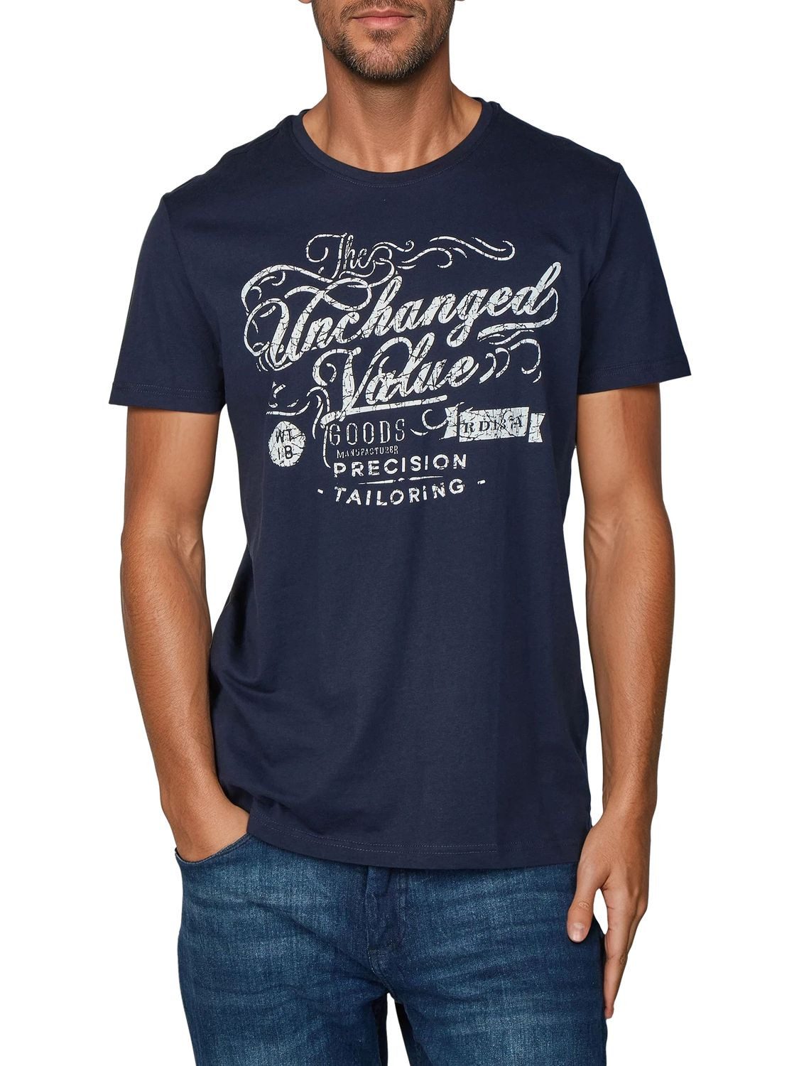 riverso T-Shirt Herren Printshirt RIVLeon Regular Fit (4-tlg) Kurzarm Tee Shirt mit Rundhalsausschnitt aus 100% Baumwolle