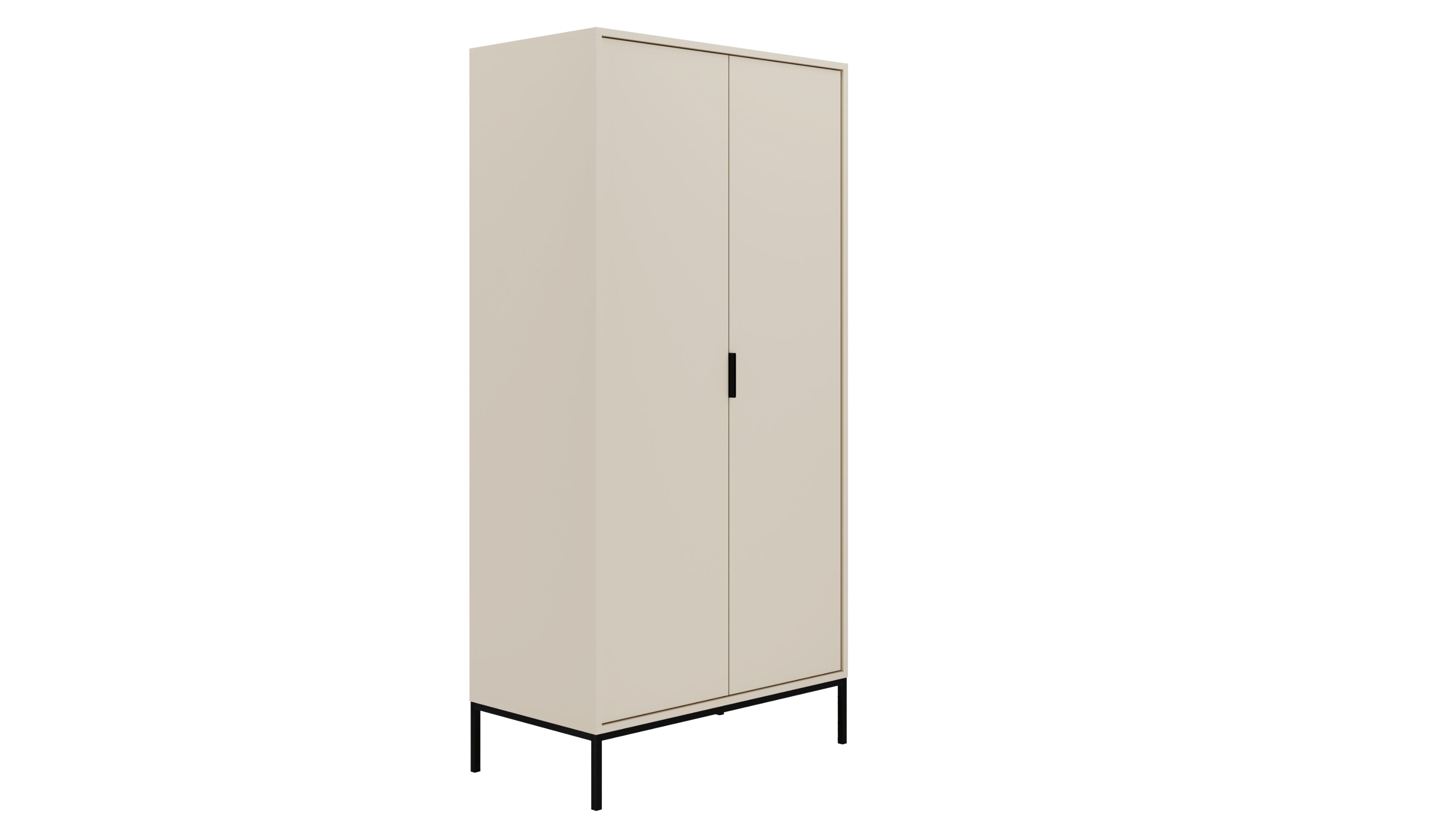 Raumhirsch Furniture Kleiderschrank Austin 100x55x205 cm (Einzelmöbel, Drehtürenschrank mit Regal und Kleiderstange) modernes Design, funktional & langlebig, elegantes Finish