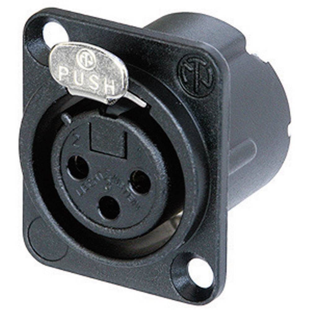 Neutrik XLR-Flanschbuchse NC3FD-LX-B Audio- & Video-Adapter
