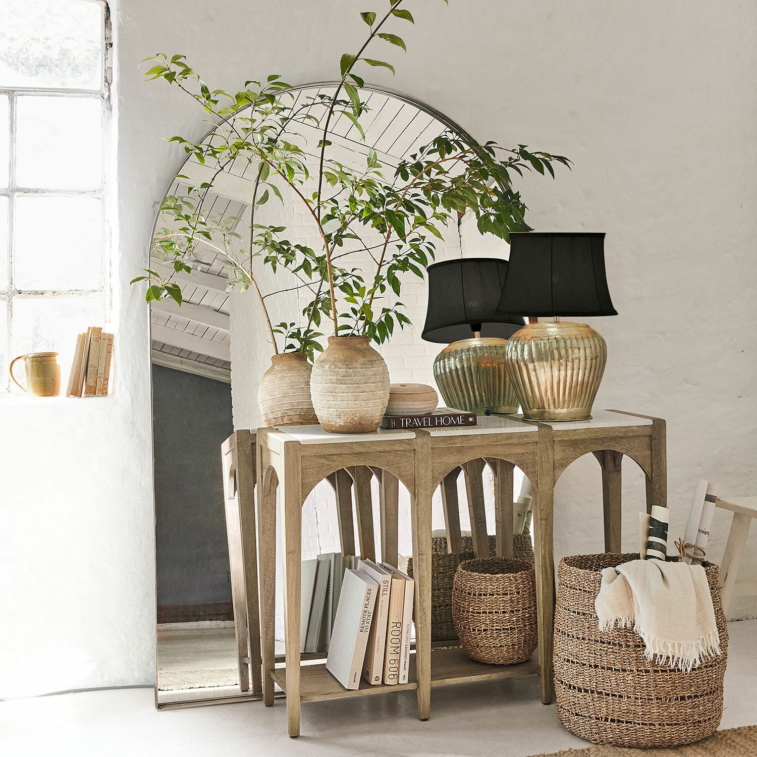 Mirabeau Tischvase Vase Sibinna braun/weiß, none – Bild 5 von 5