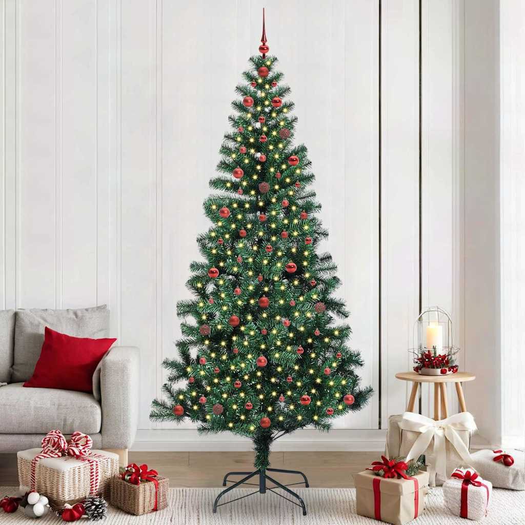 vidaXL Künstlicher Weihnachtsbaum vidaXL Künstlicher vorbeleuchteter Weihnachtsbaum Grün 240 cm