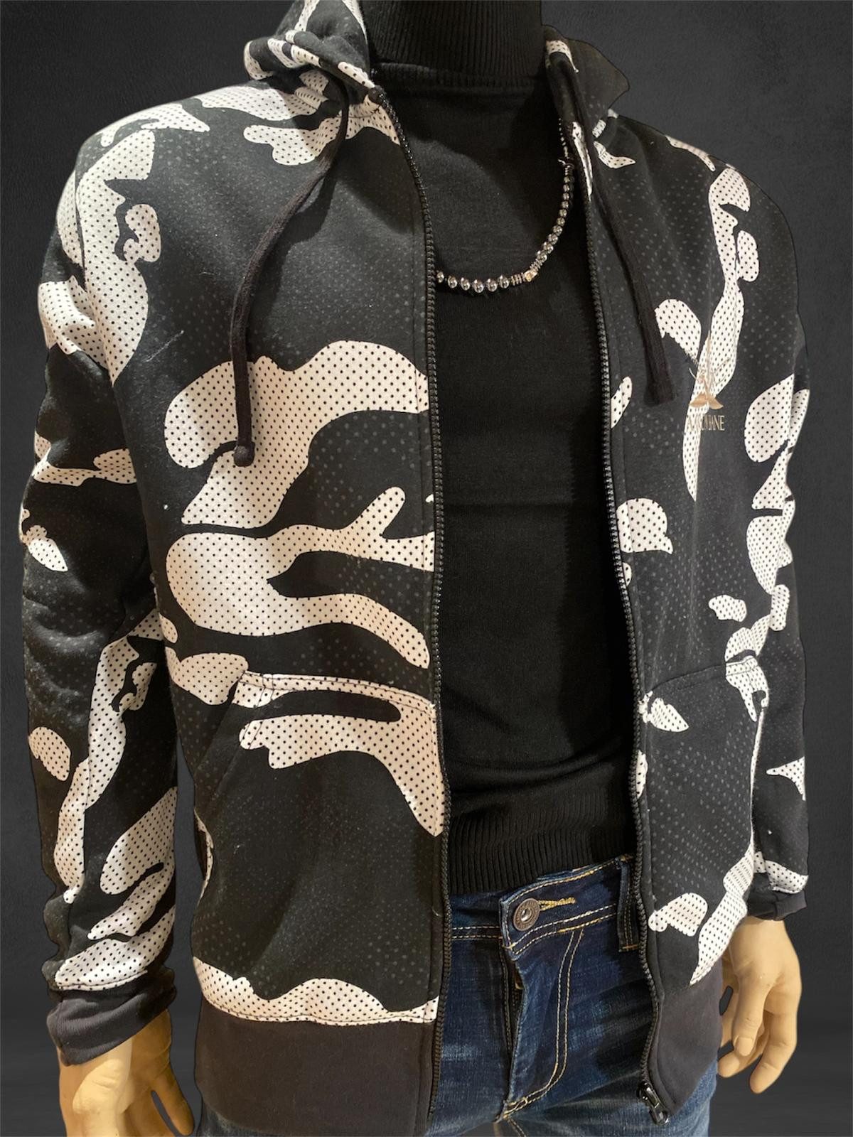 Aaron Bane Kapuzensweatjacke Aaron Bane Camouflage Zipper Hoodie Kapuzenjacke Limitiert bis 10 XL