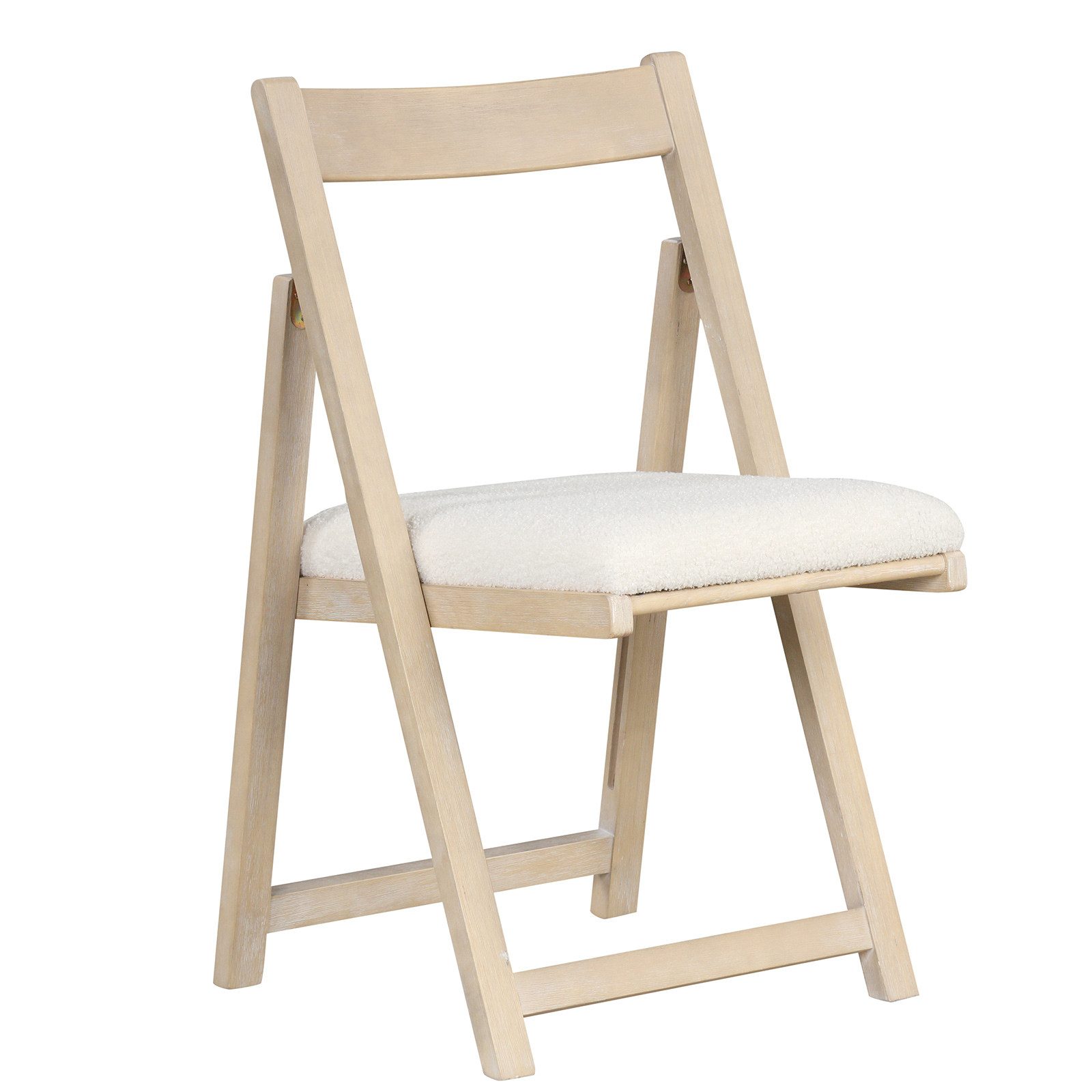 COSTWAY Klappstuhl, 2er Set, bis 150kg, Walnuss | braun