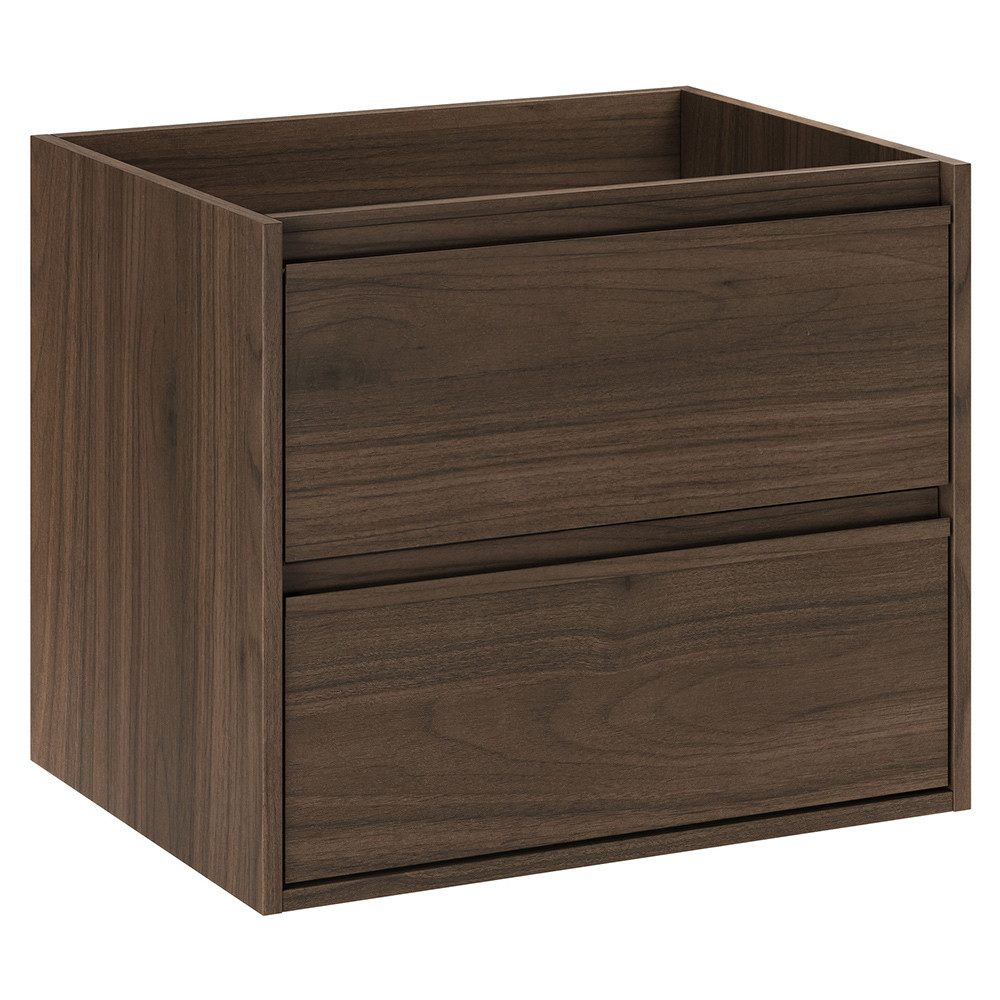 Lomadox Waschbeckenschrank VERZUOLO-56-WALNUT 60 cm breit in Walnuss