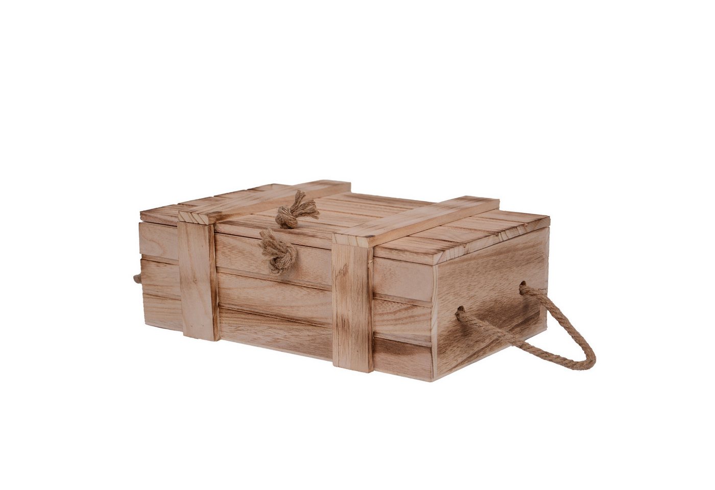 UNUS HOME Dekokiste Holzkisten geflammt mit Deckel und Seilgriffen (1 St., 1-teilig: Holzkiste mit Deckel geflammtes Holz 30x10x18,5 cm Griffe), Schatzkiste, Holzkasten, Truhe, Aufbewahrung, Geschenkbox, Holztruhe