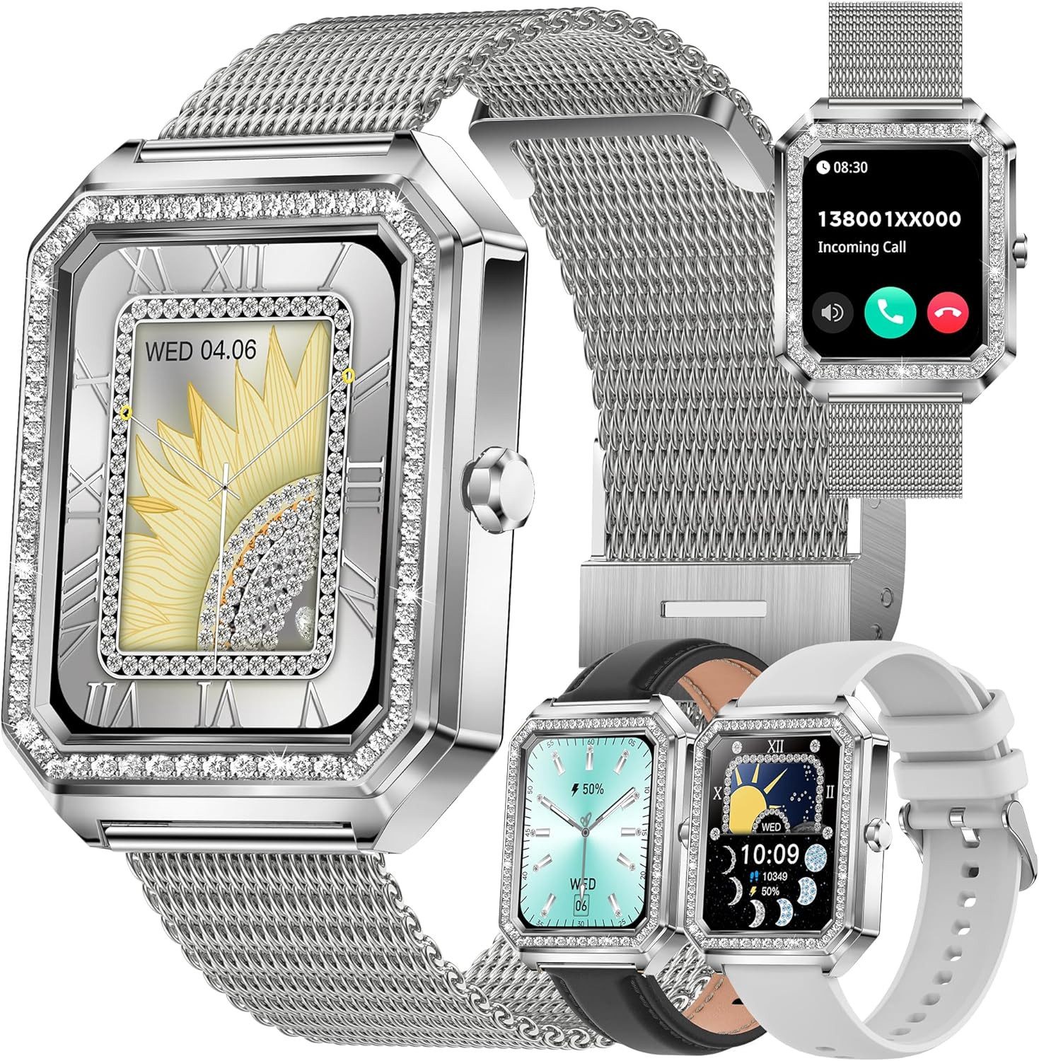 Damen's Telefonfunktion Fitness-Tracker Fitness Tracker Diamond Smartwatch