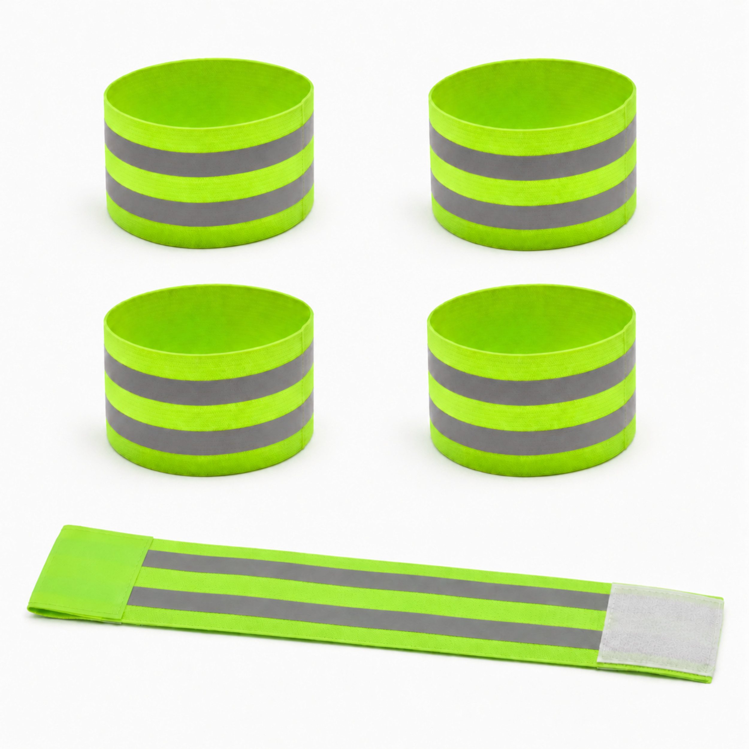 Plug Reflektorband reflektierendes Armband für Joggen, Fahrradfahren & Outdoor, (4 St), Reflektierendes Armband für Outdoor-Aktivitäten