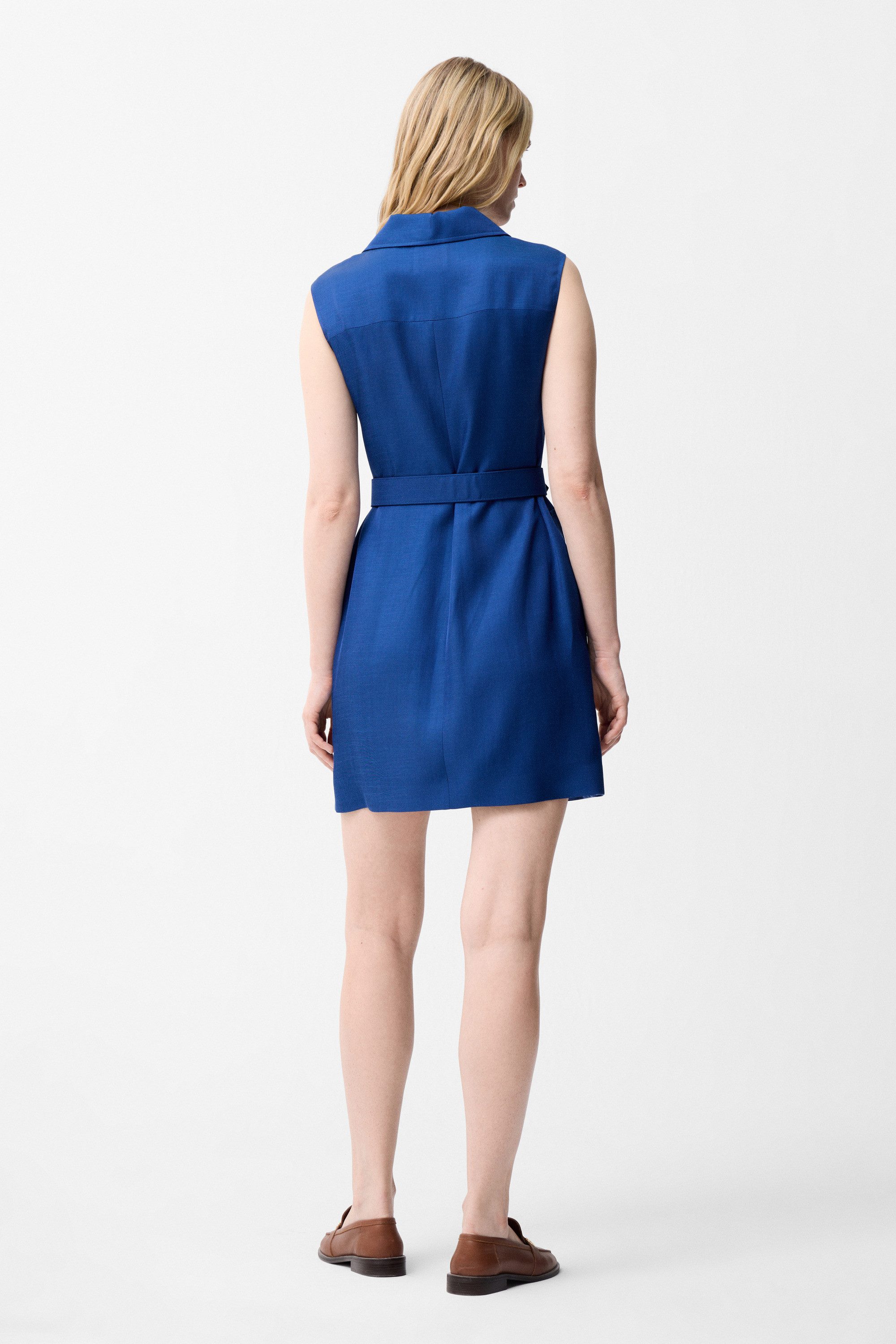 adL Hemdblusenkleid Kleid mit Gürtel und Taschendetail