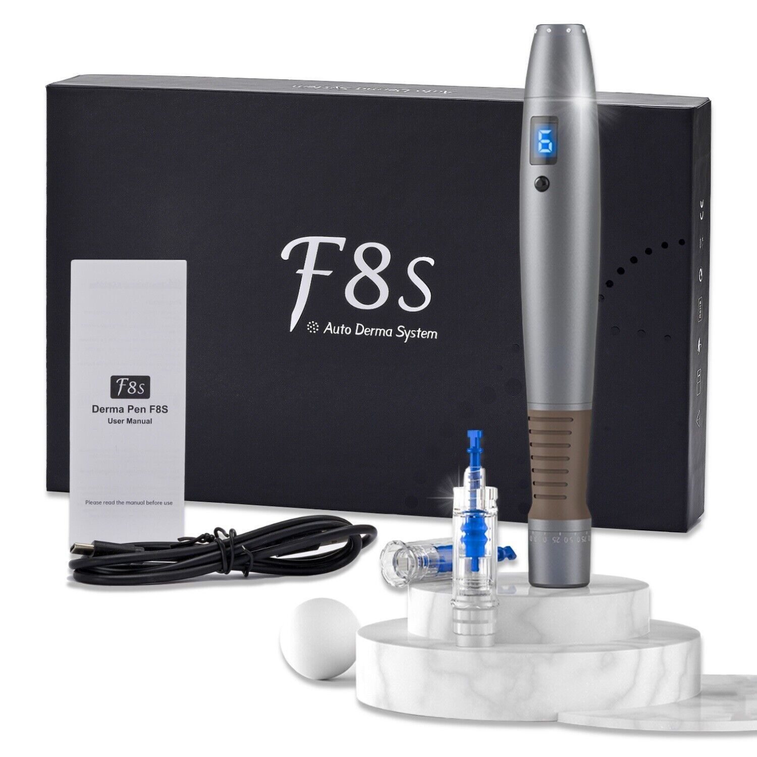 P-Beauty Cosmetic Accessories Dermaroller Derma Pen Microneedling Gerät Nadeln Nadelpatronen F8S