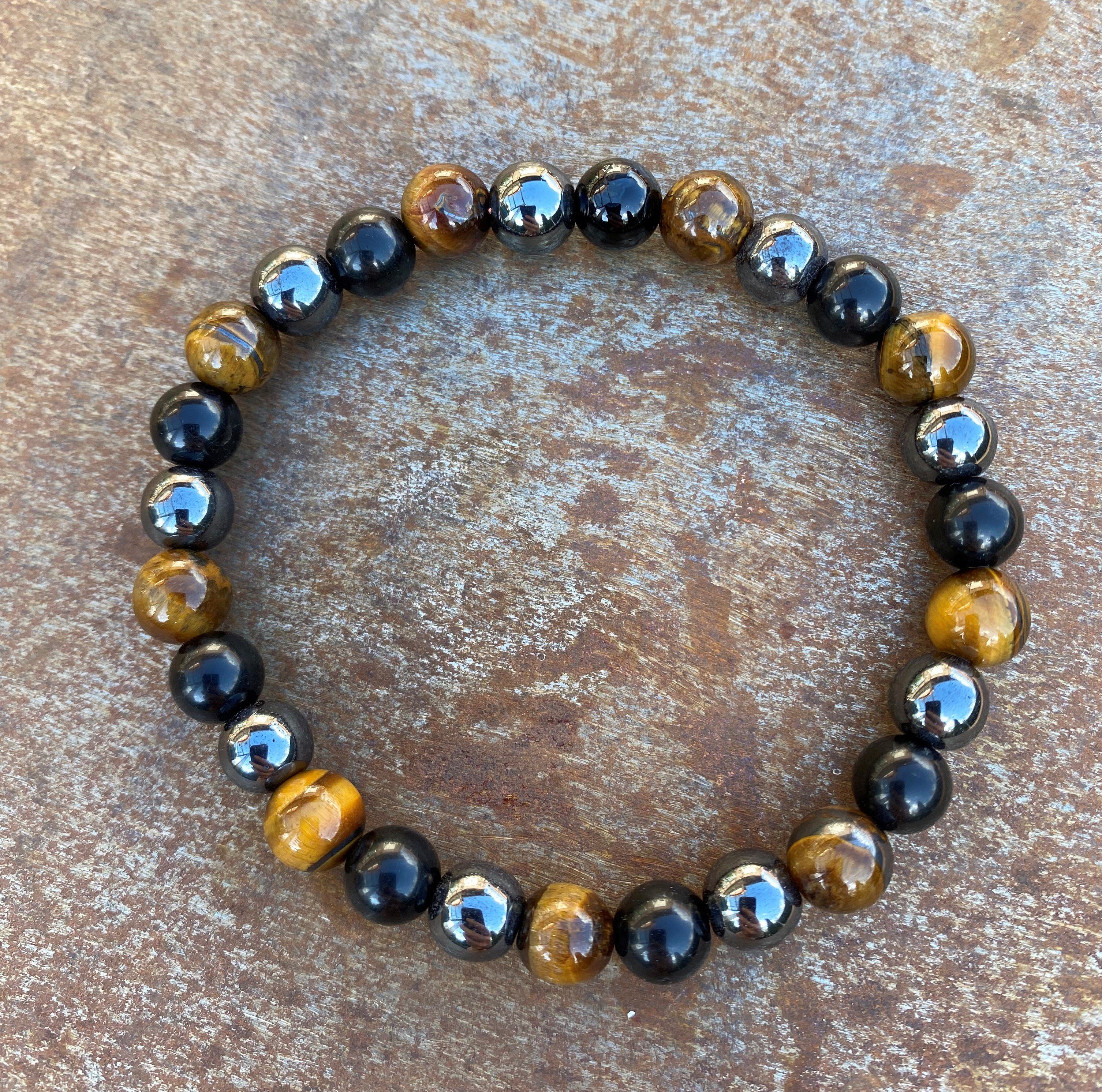 NAHLE Armband Naturstein Perlenarmband Obsidian, mit Obsidian Tigerauge und günstig online kaufen