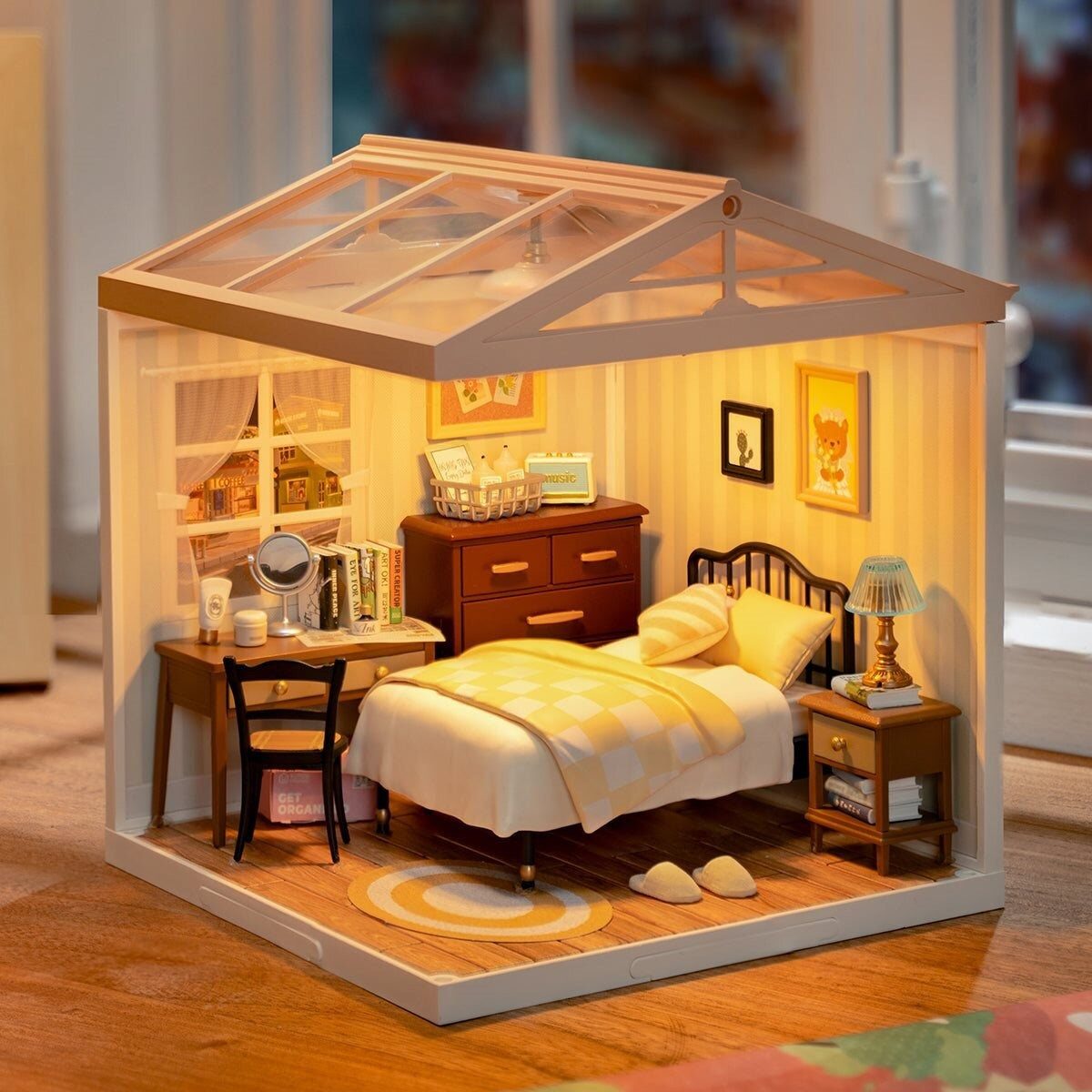 Robotime Modellbausatz ROBOTIME Rolife DIY House: Süße Träume im Schlafzimmer