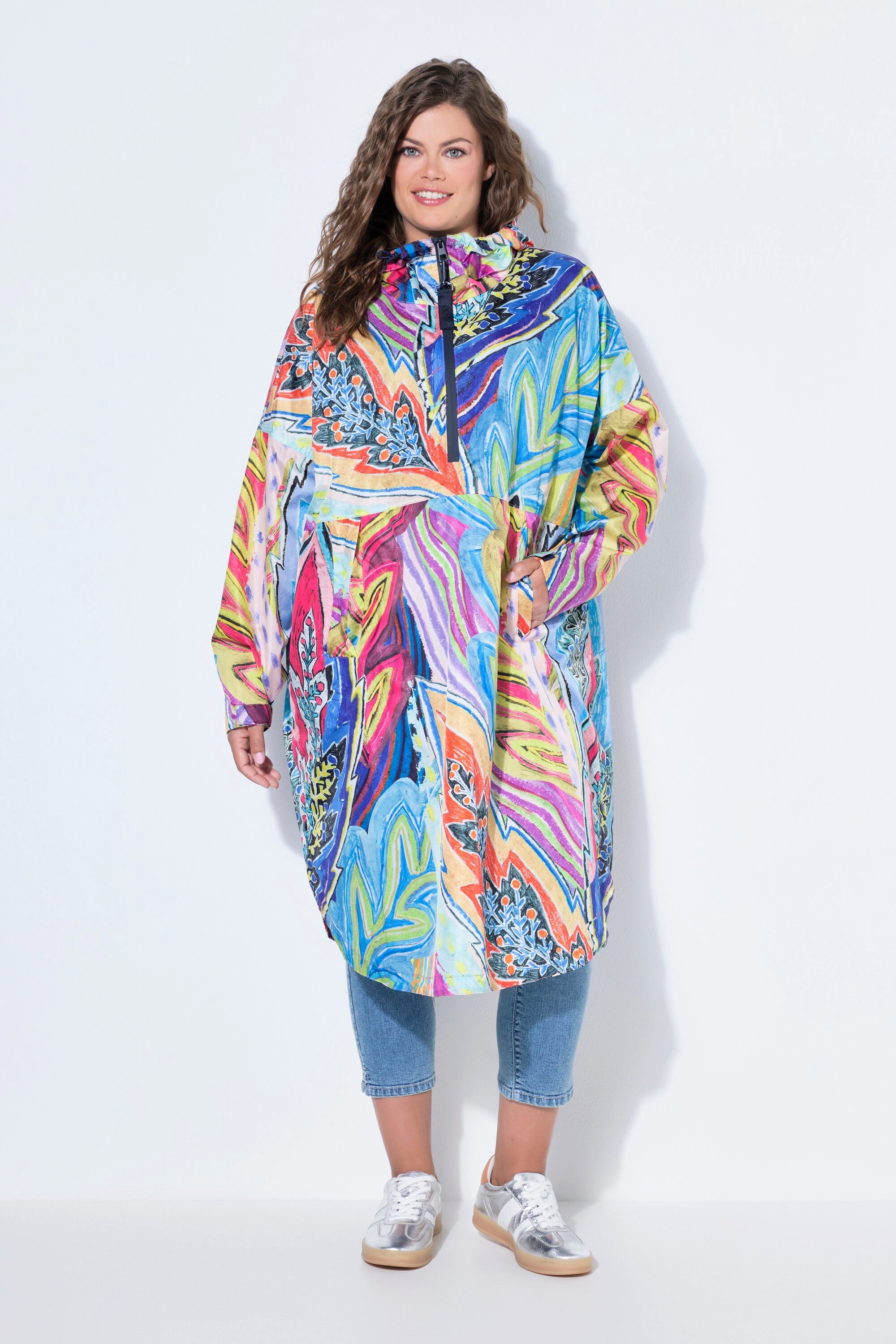 Laurasøn Funktionsjacke Funktions-Regencape Unisex Print Kapuze