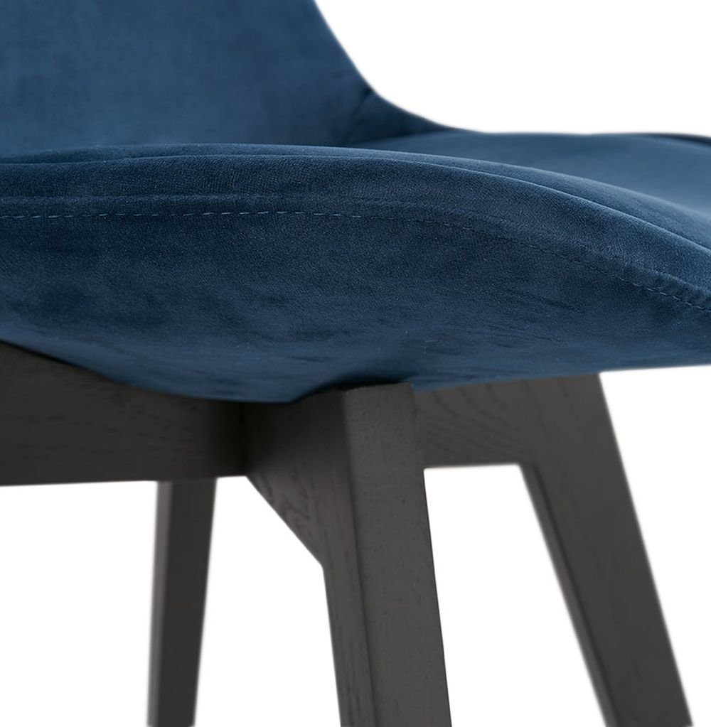Stuhl HEBE Esszimmerstuhl x 85 56 DESIGN (blue,black) Blau x 48 KADIMA Textile
