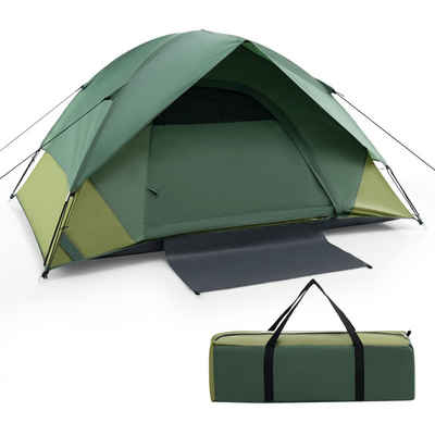 COSTWAY Kuppelzelt, Personen: 2, Campingzelt mit abnehmbarem Regenschutz, Bodenplane