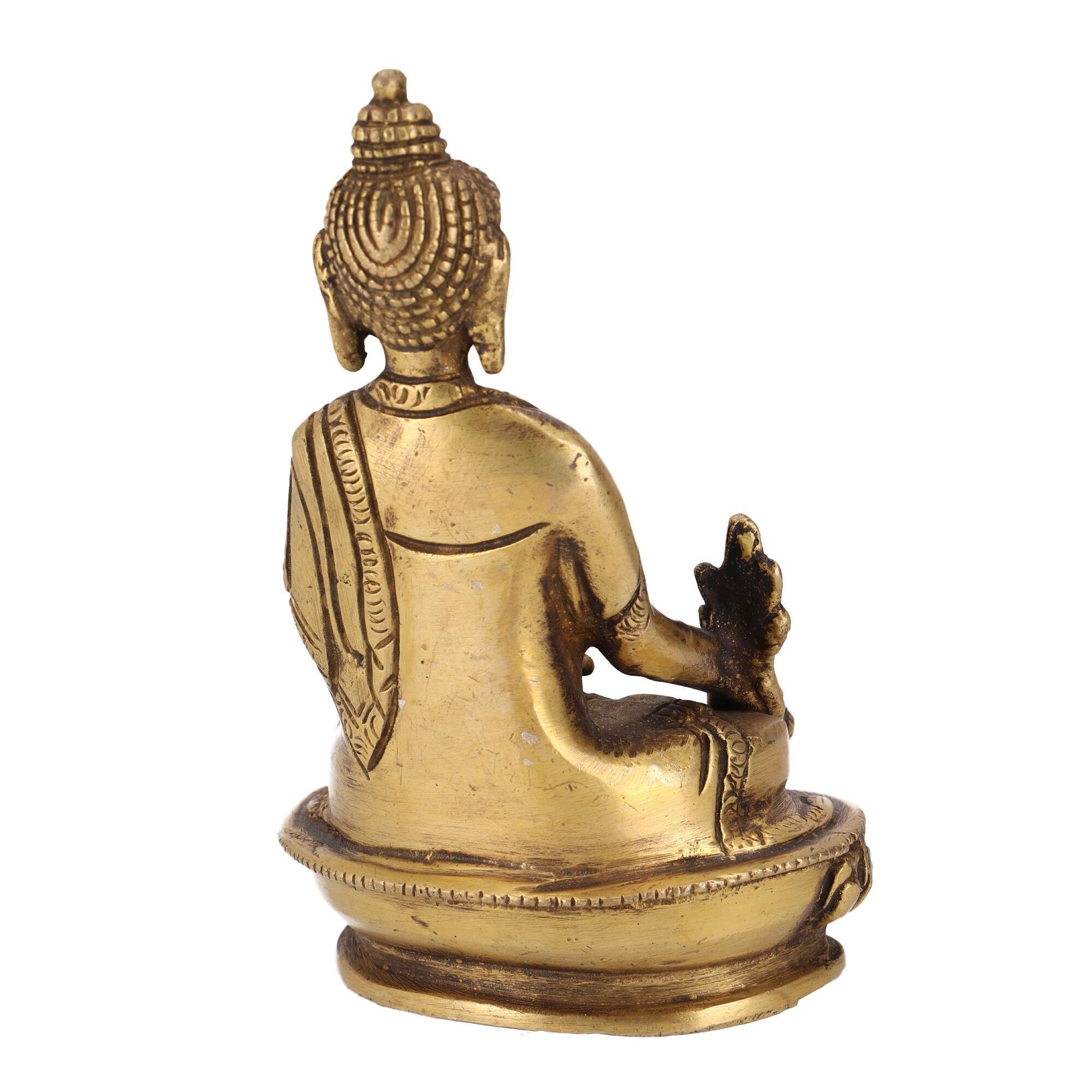 Guru-Shop Buddhafigur Statue Buddha cm.. aus 14 Buddha Messing Medizin