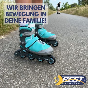 Best Sporting Inlineskates Inline Skates Kinder I Rollschuhe größenverstellbar, größenverstellbar I robuste Inliner für Jugendliche mit Bremse