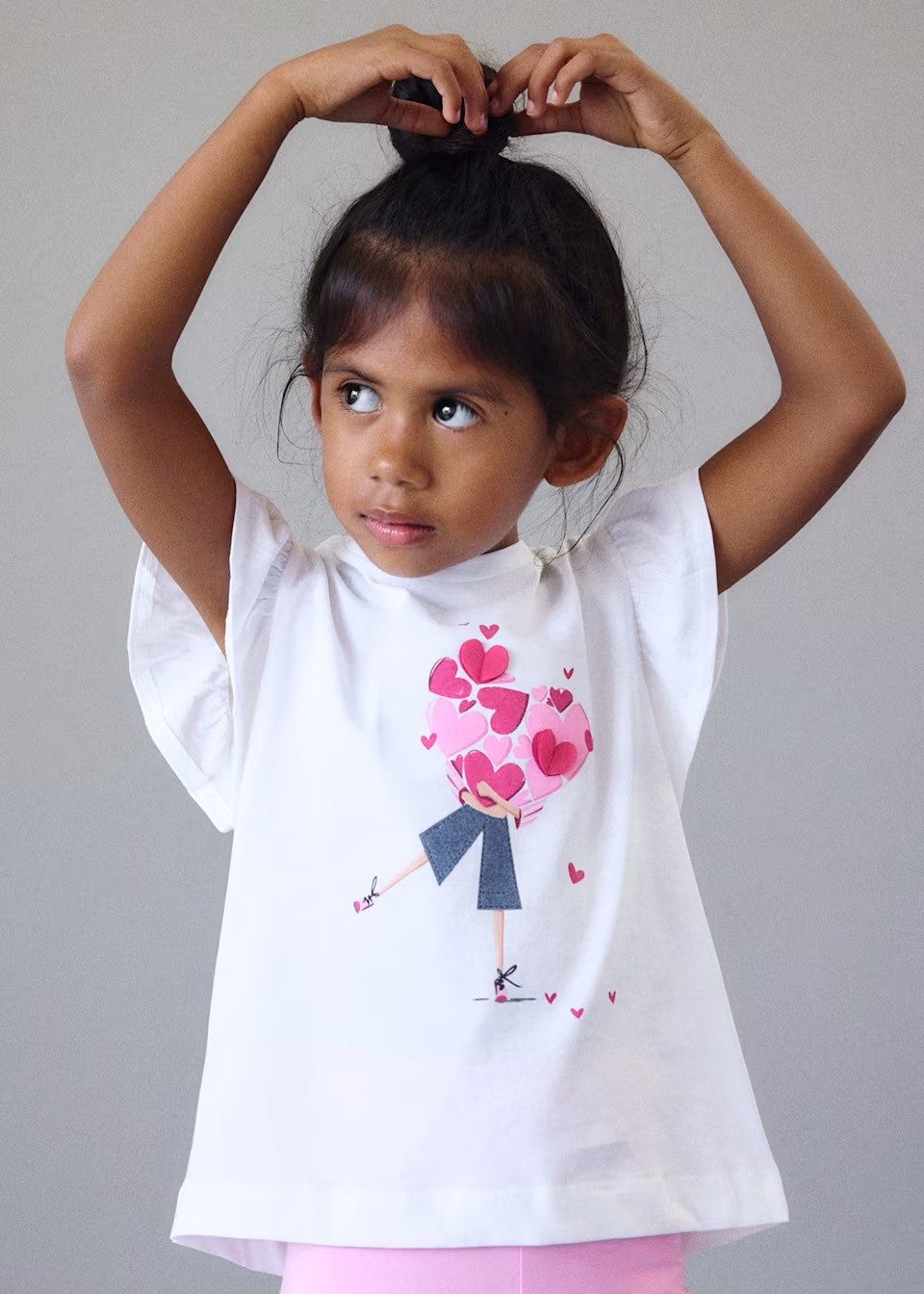 Mayoral Shirt & Leggings 3-teiliges Mädchen Set mit Herzen – T-Shirt & 2 Leggings