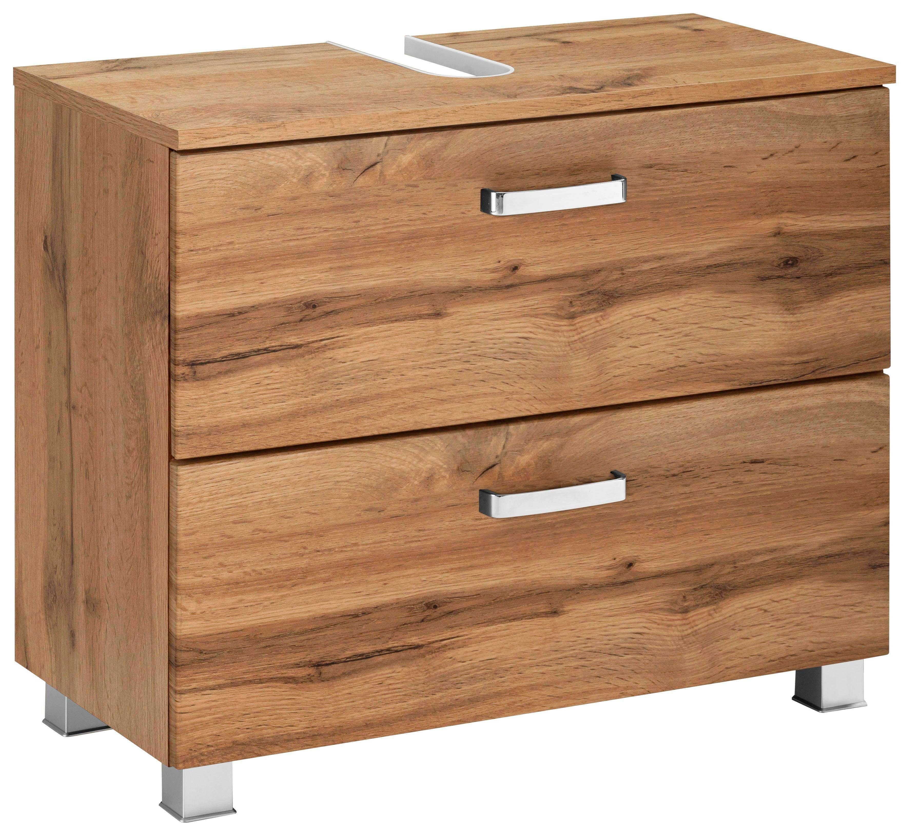 welltime Waschbeckenunterschrank Ravenna Breite 70 cm, Türen mit Anschlagdämpfern