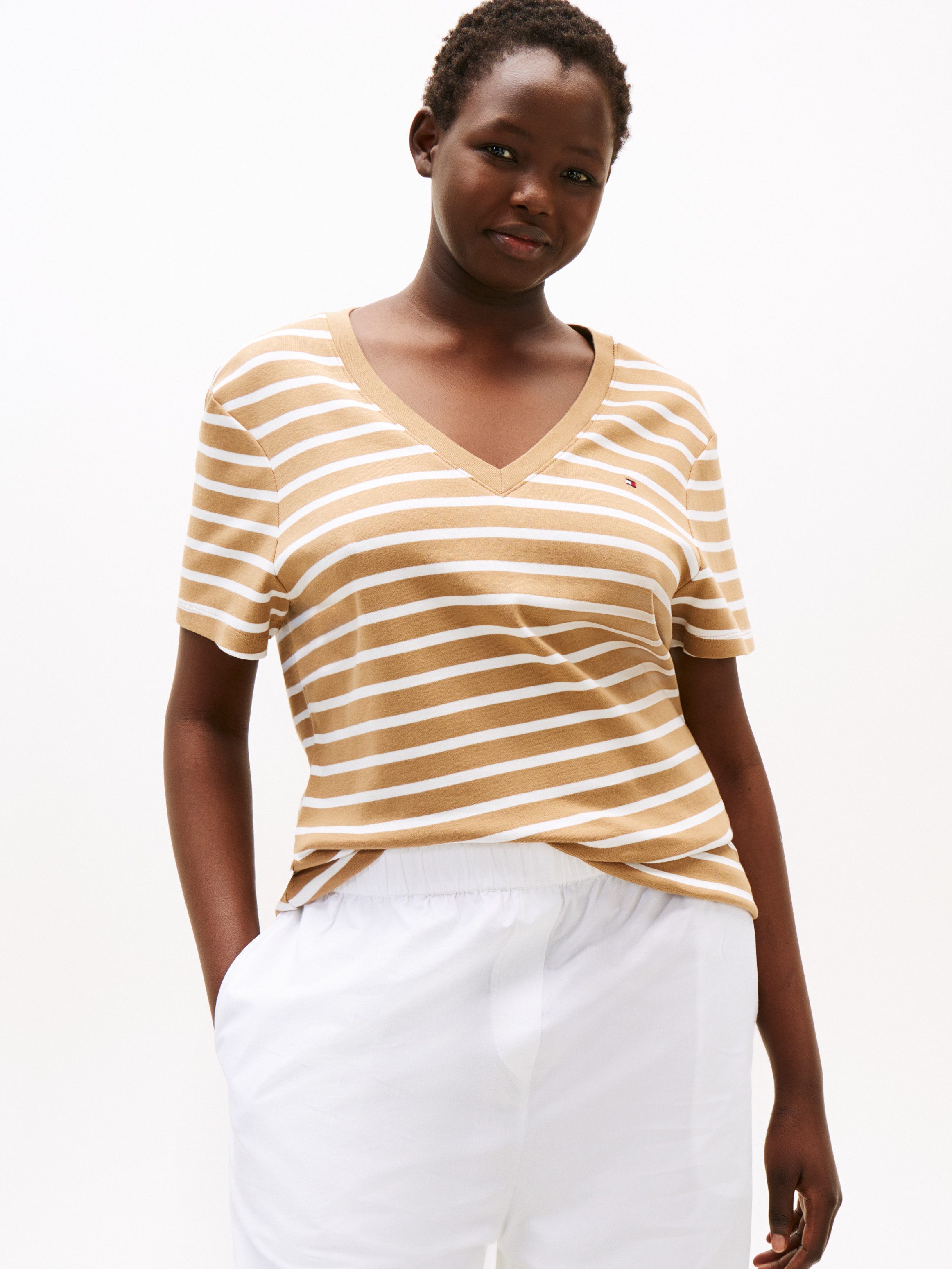 Tommy Hilfiger Curve V-Shirt CRV SLIM CODY V-NK SS in großen Größen günstig online kaufen