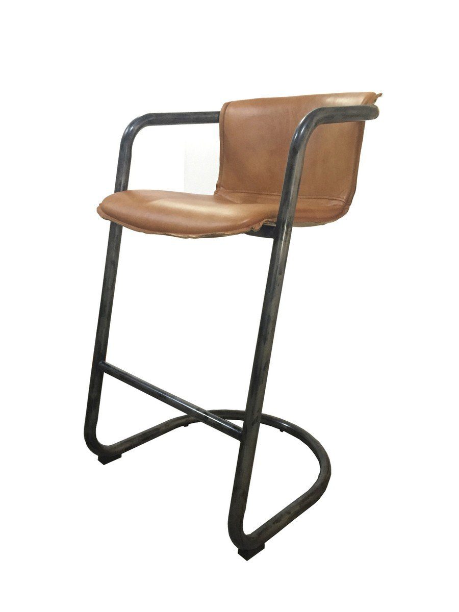 Lederbarhocker TRIVIA von KASPER-WOHNDESIGN Cognac